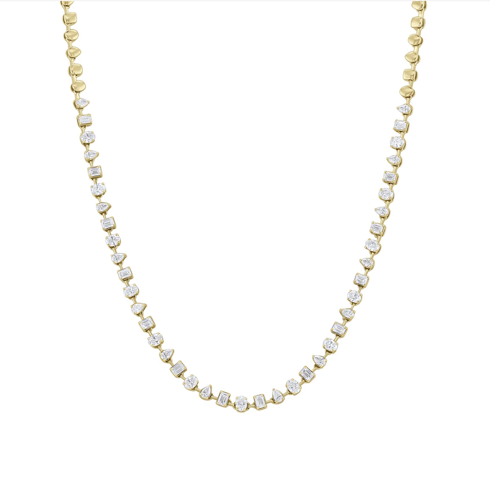 Fabrizia Fancy Diamond Tennis Necklace