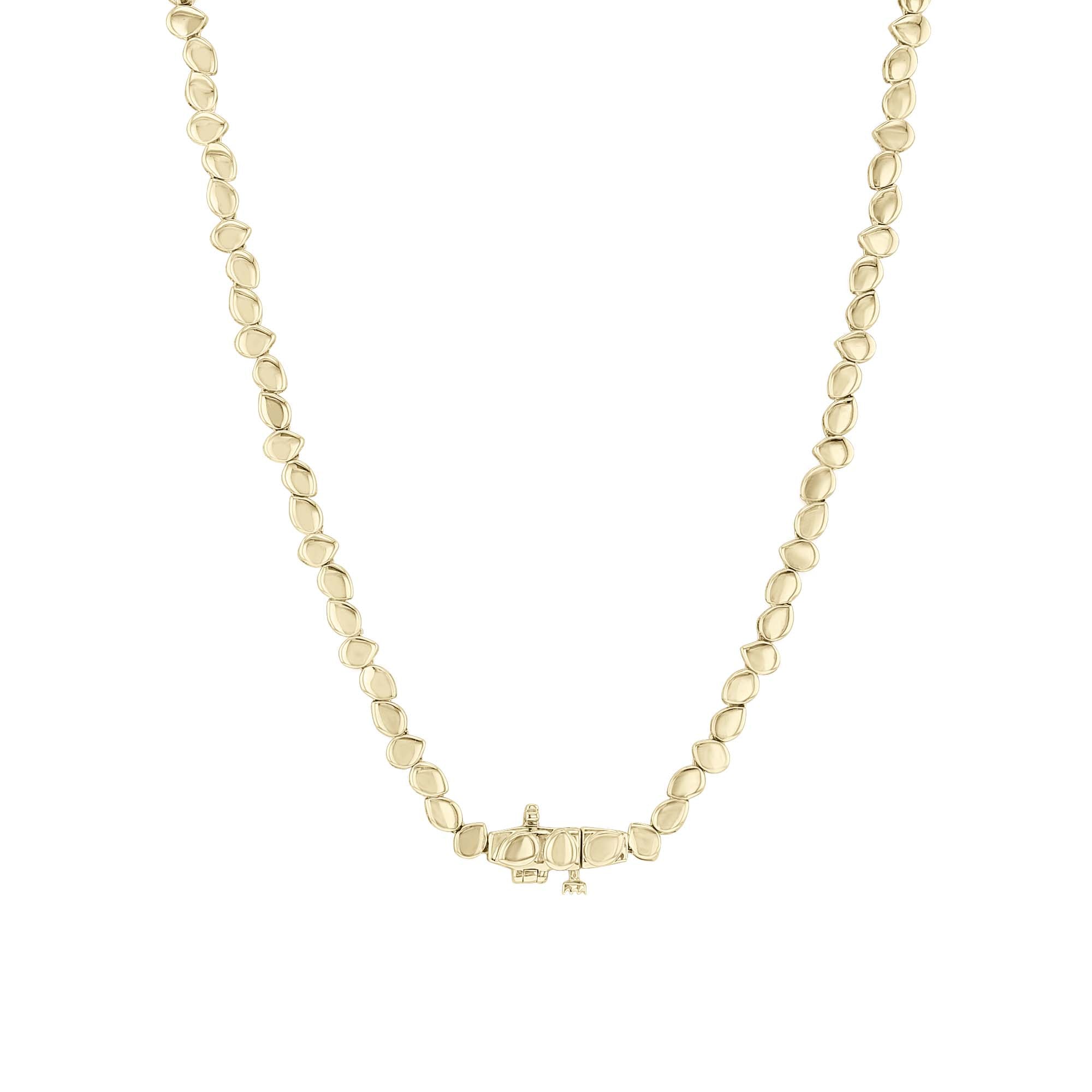 Cascading Pears Bezel Diamond Tennis Necklace