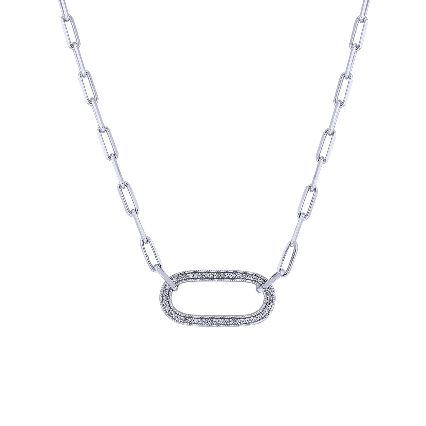 Petra Silver Paperclip Chain Necklace