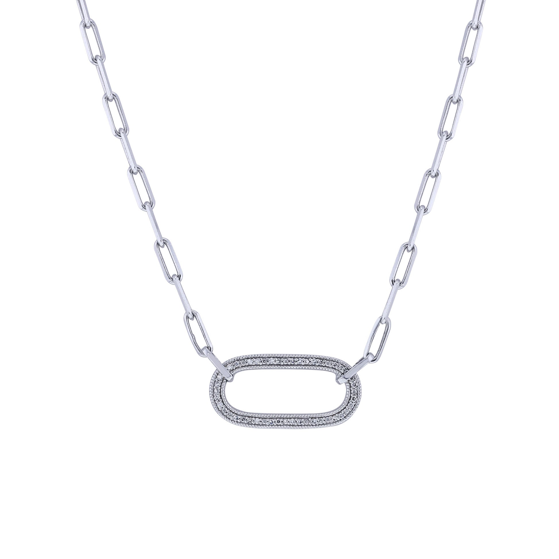 Petra Silver Paperclip Chain Necklace