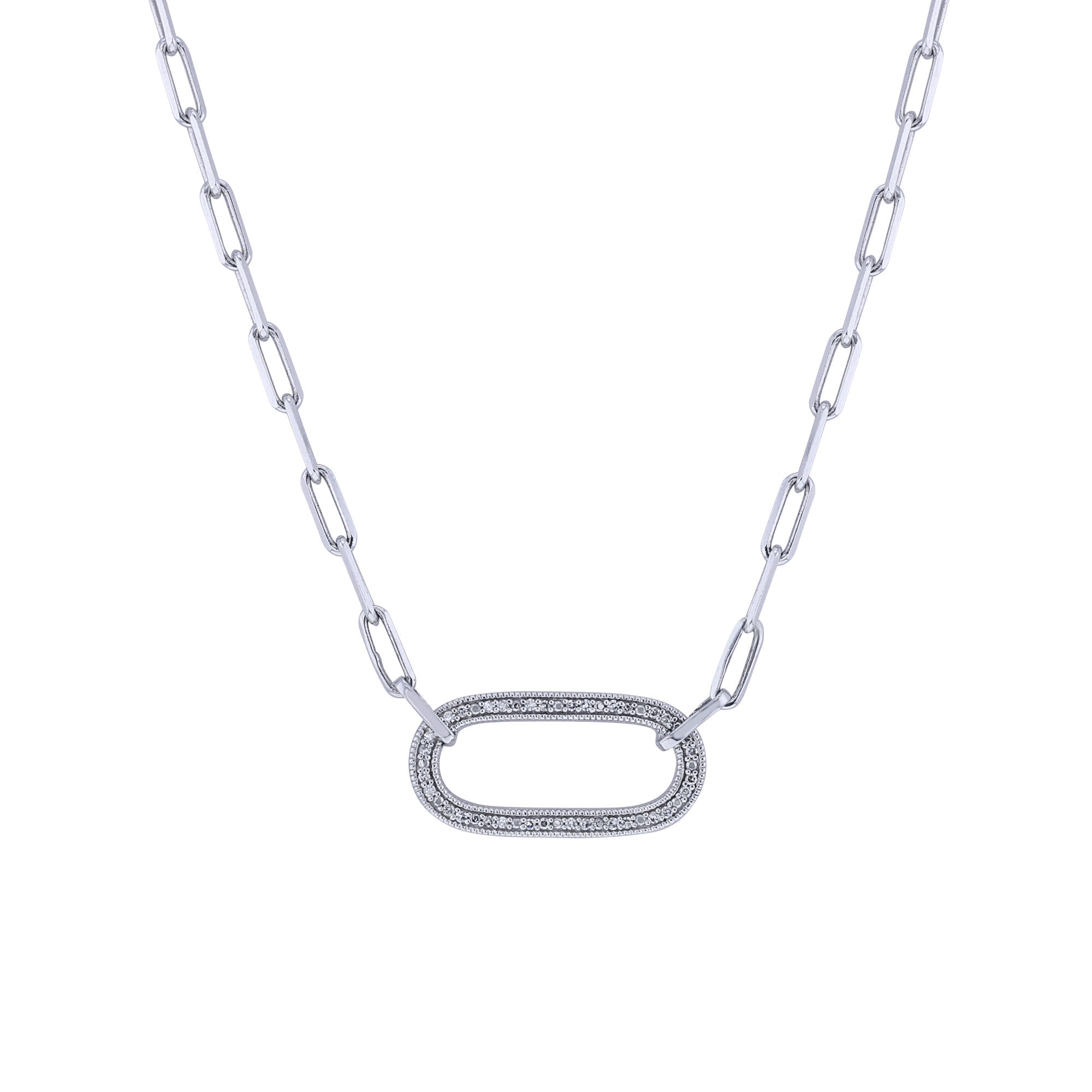 Petra Silver Paperclip Chain Necklace