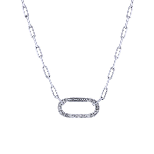 Petra Silver Paperclip Chain Necklace