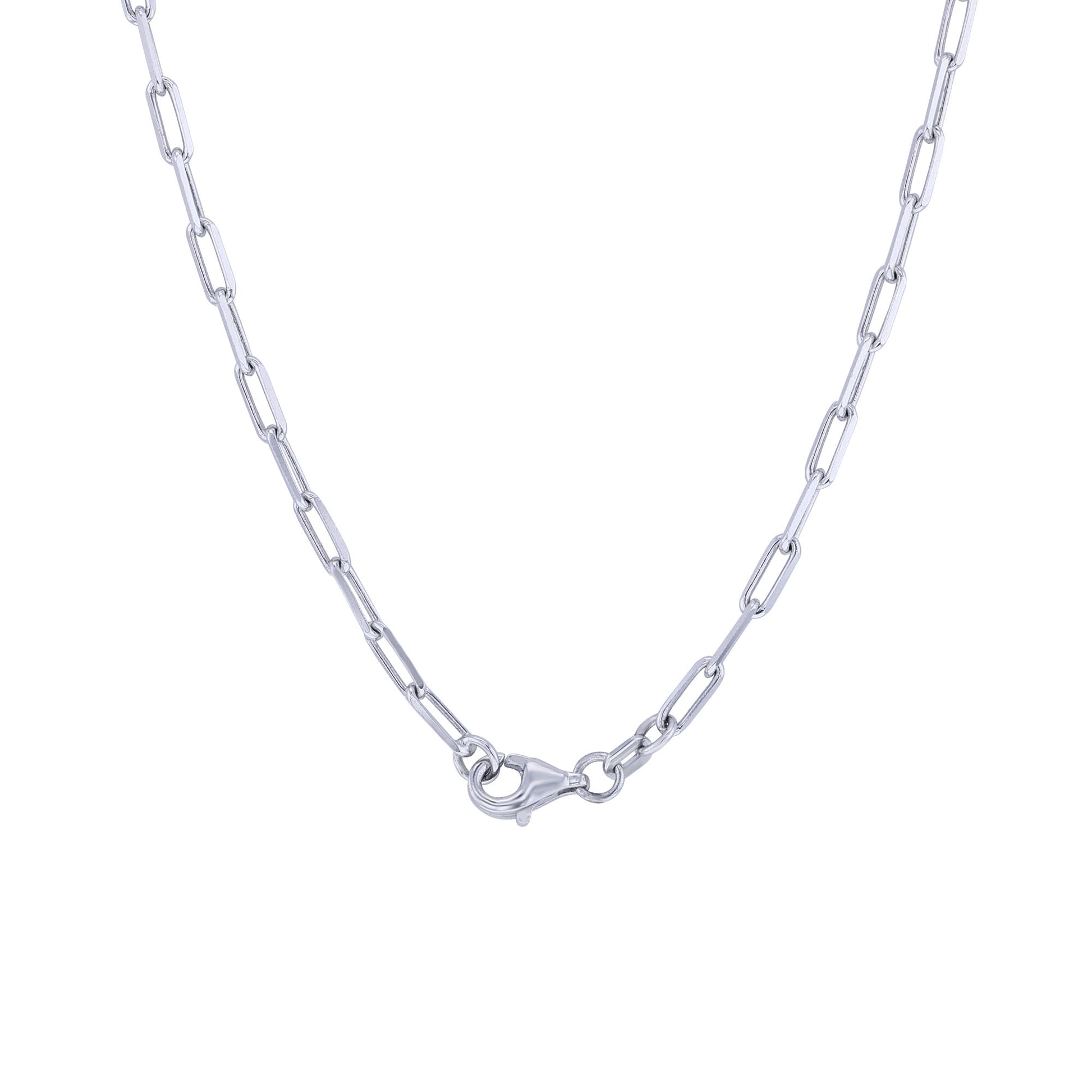 Petra Silver Paperclip Chain Necklace