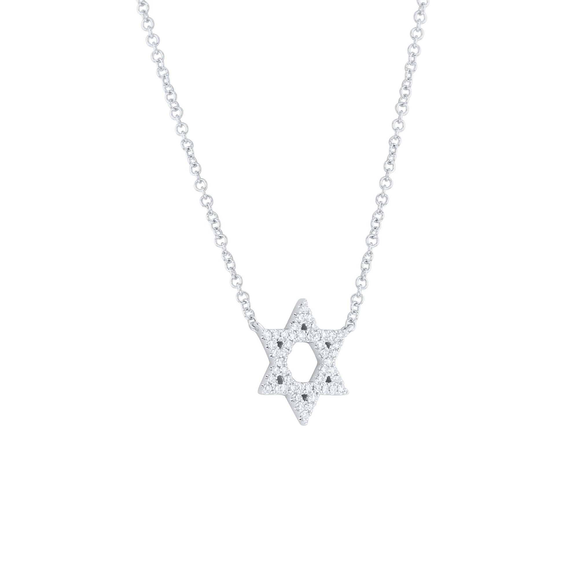 Star of David Pave Diamond Necklace