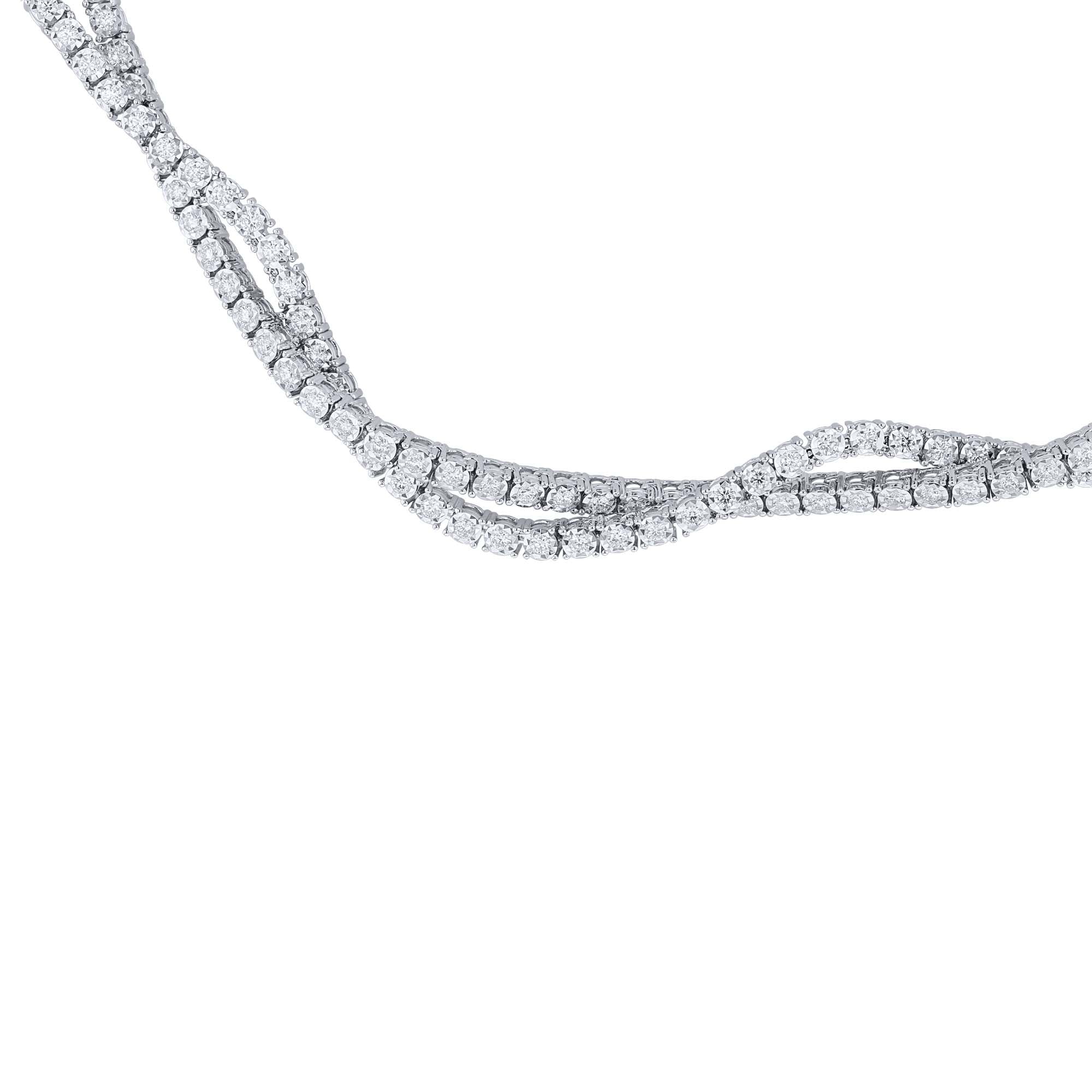 Tessa Twist Diamond Necklace