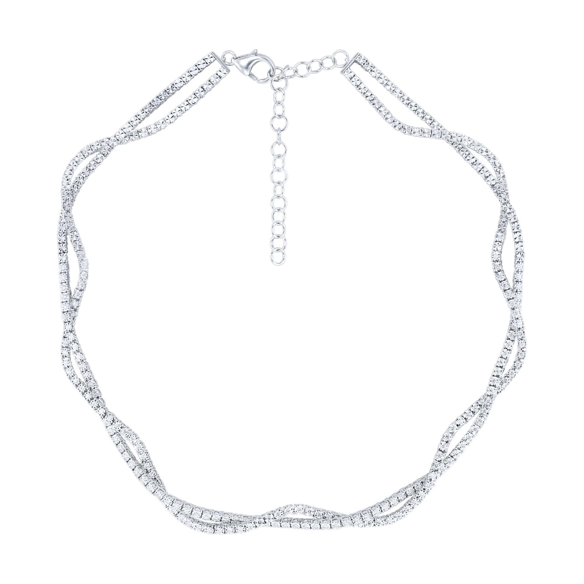 Tessa Twist Diamond Necklace