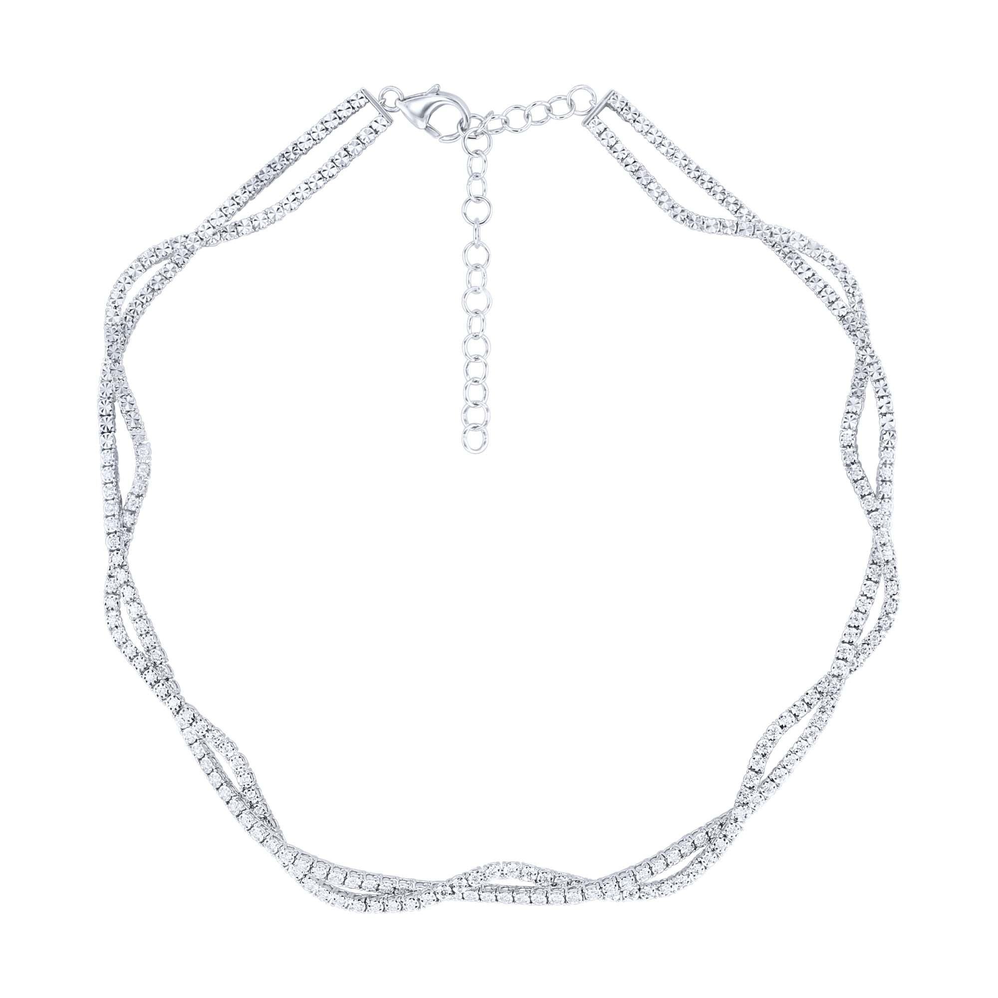 Tessa Twist Diamond Necklace