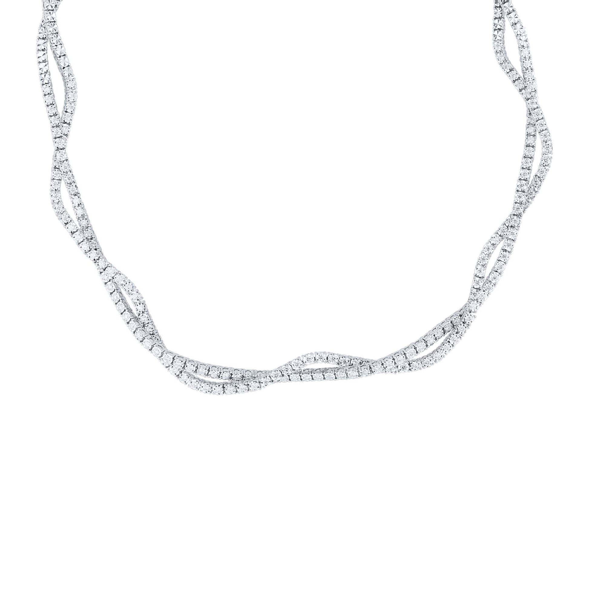 Tessa Twist Diamond Necklace