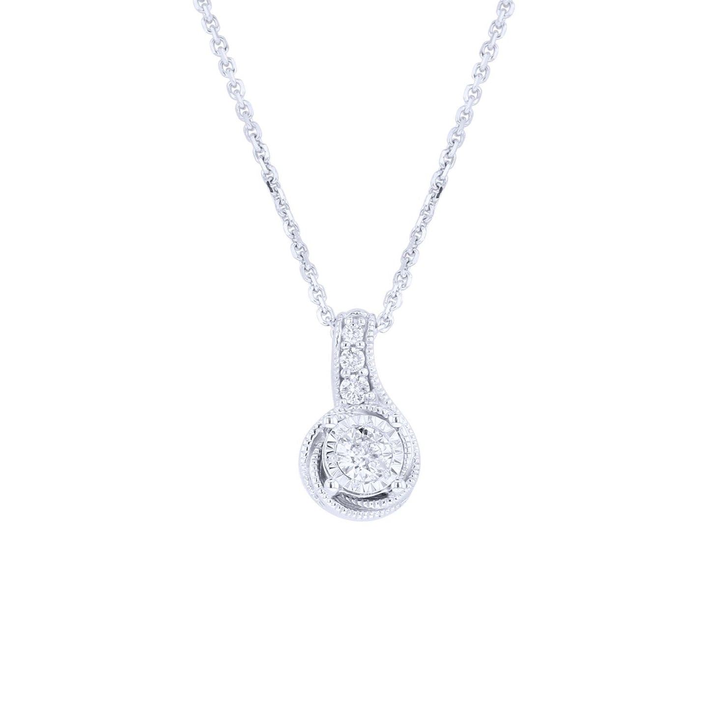 Silver Mirage Whirlwind Diamond Necklace