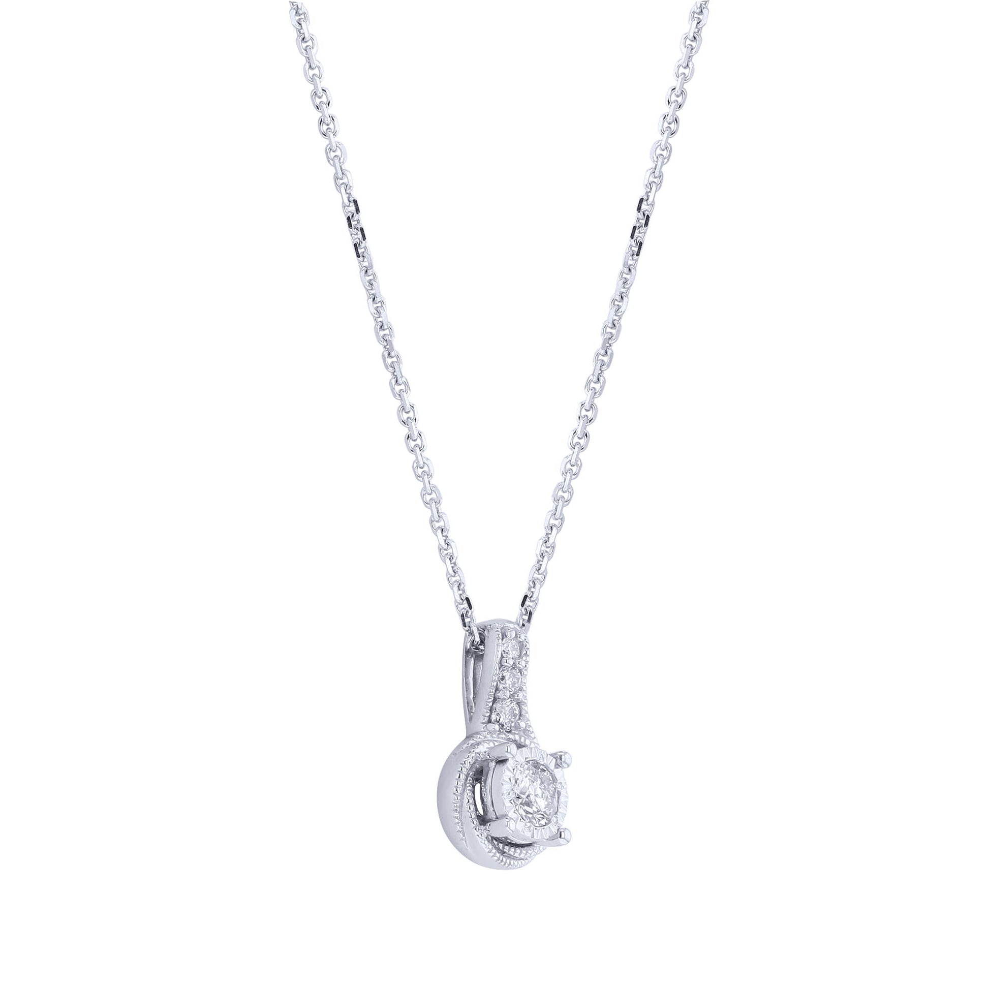 Silver Mirage Whirlwind Diamond Necklace