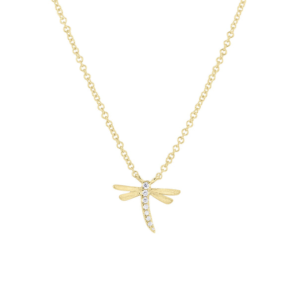 【King Ice】☆日本未入荷☆DRAGONFLY NECKLACE Rhodium Over Sterling Silver White Ice Diamond Dragonfly