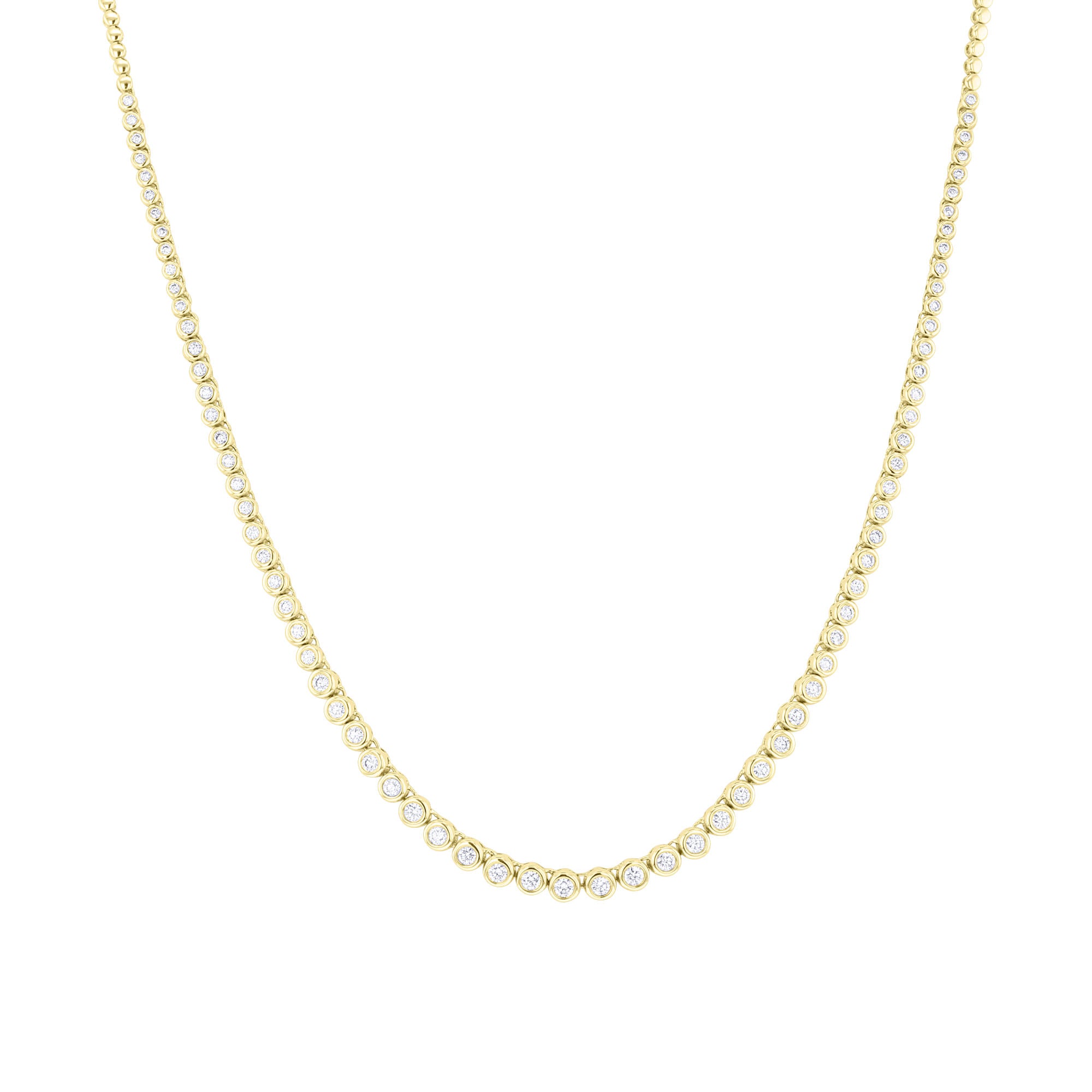 Classic Bezel Diamond Tennis Necklace – Steven Singer Jewelers
