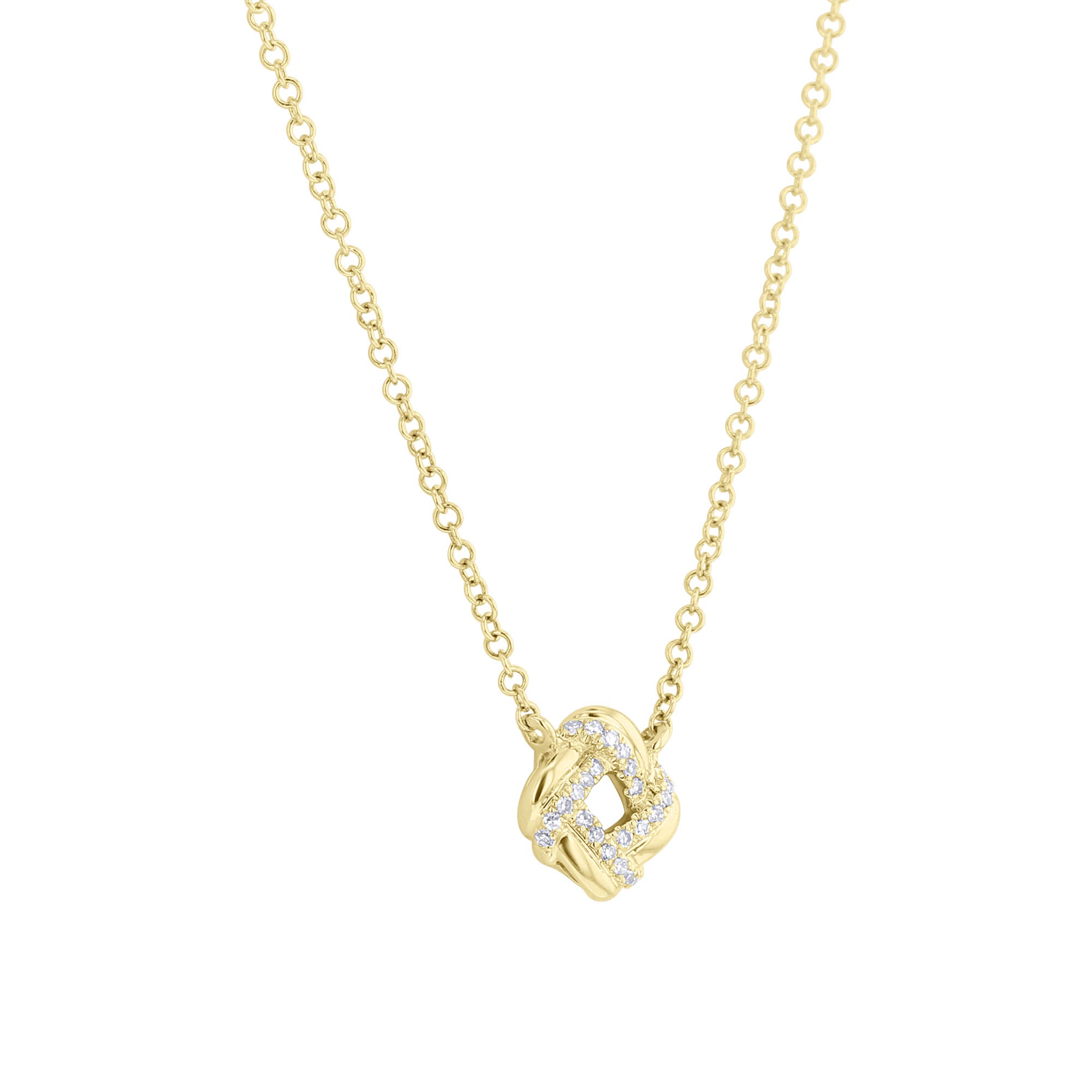 American diamond knot necklace – Ricco India