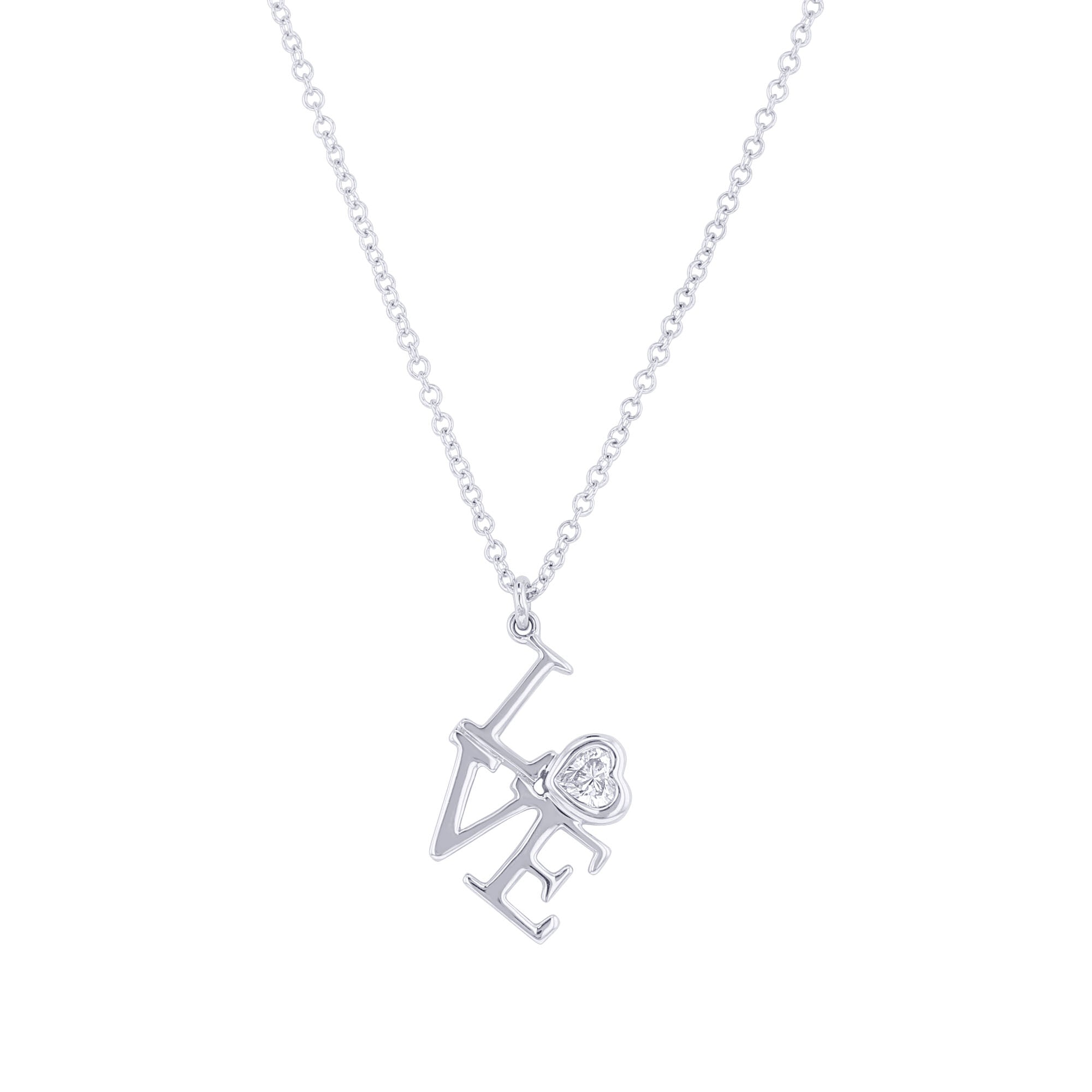 Philly Love Bezel Diamond Necklace