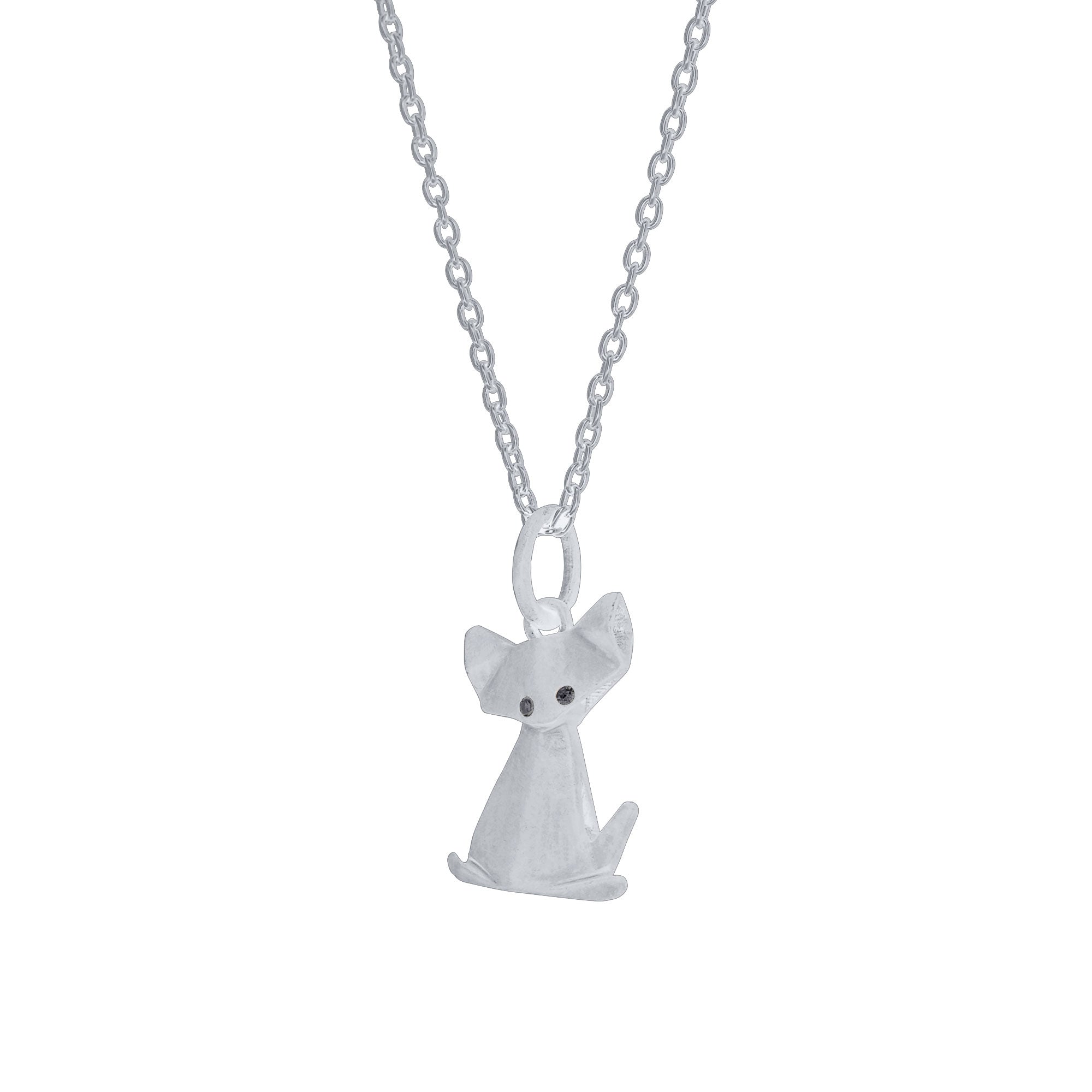 Mini Origami Cat Diamond Necklace – Steven Singer Jewelers