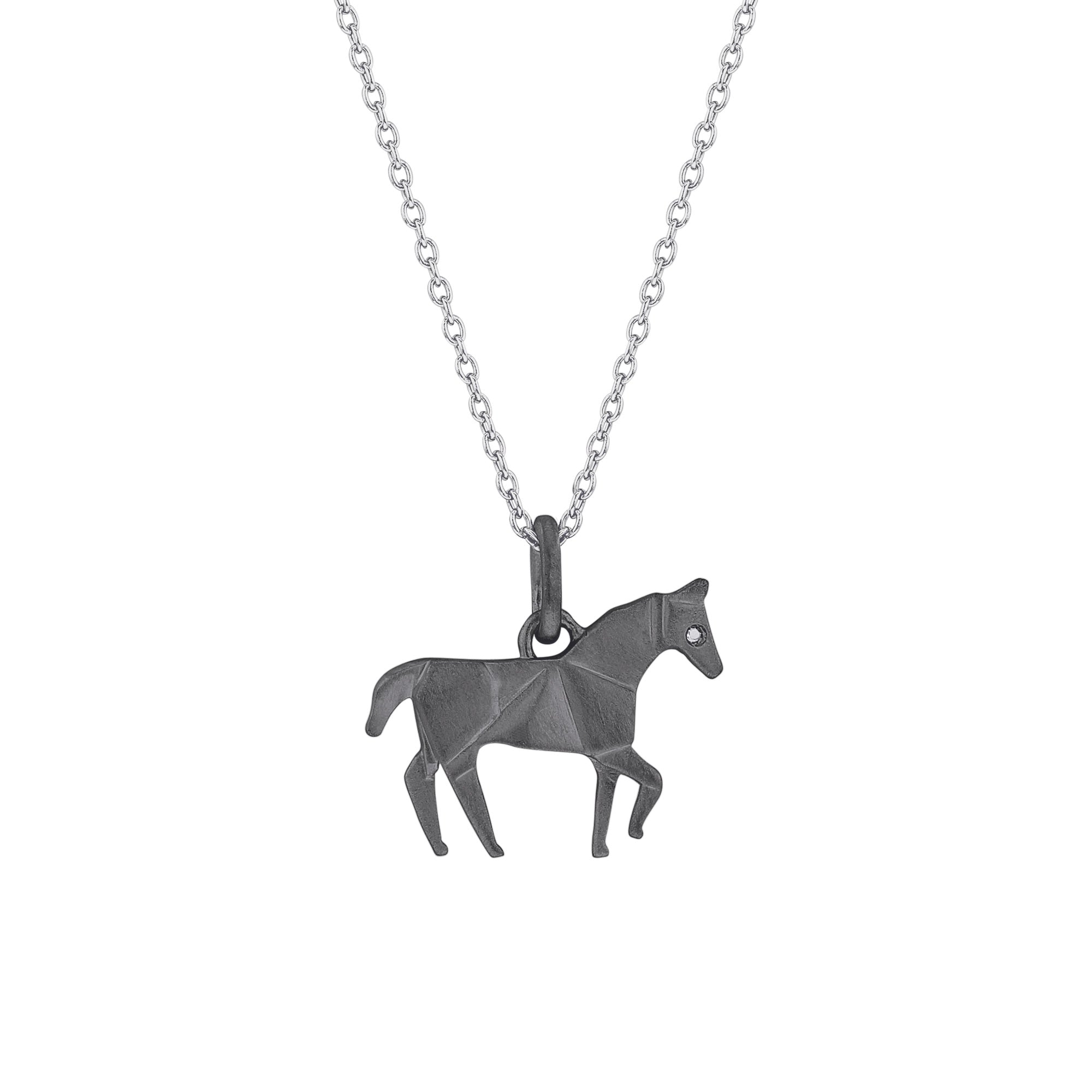 Origami Horse Diamond Necklace – Steven Singer Jewelers