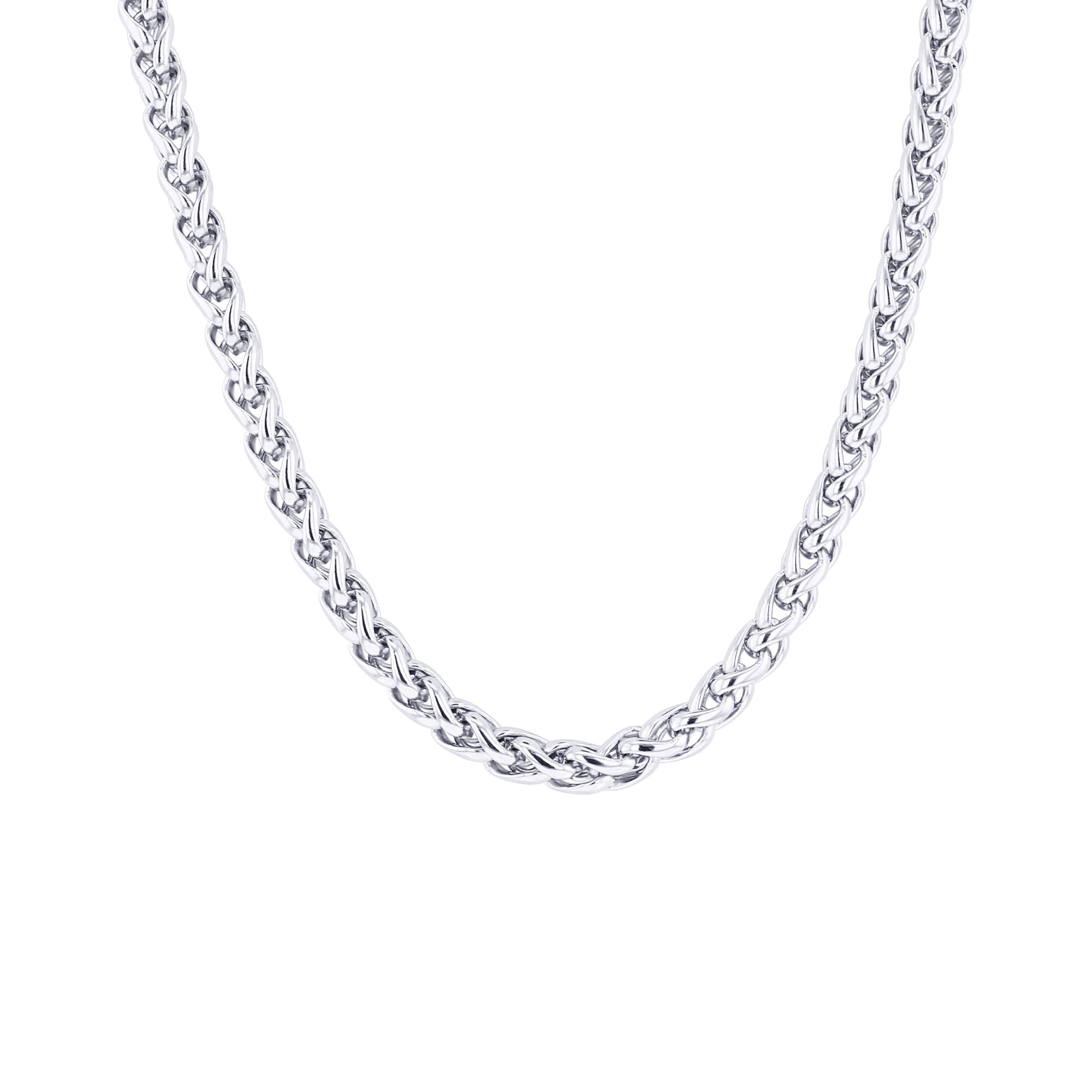 Rover Stainless Steel Convertible Wheat Chain Necklace