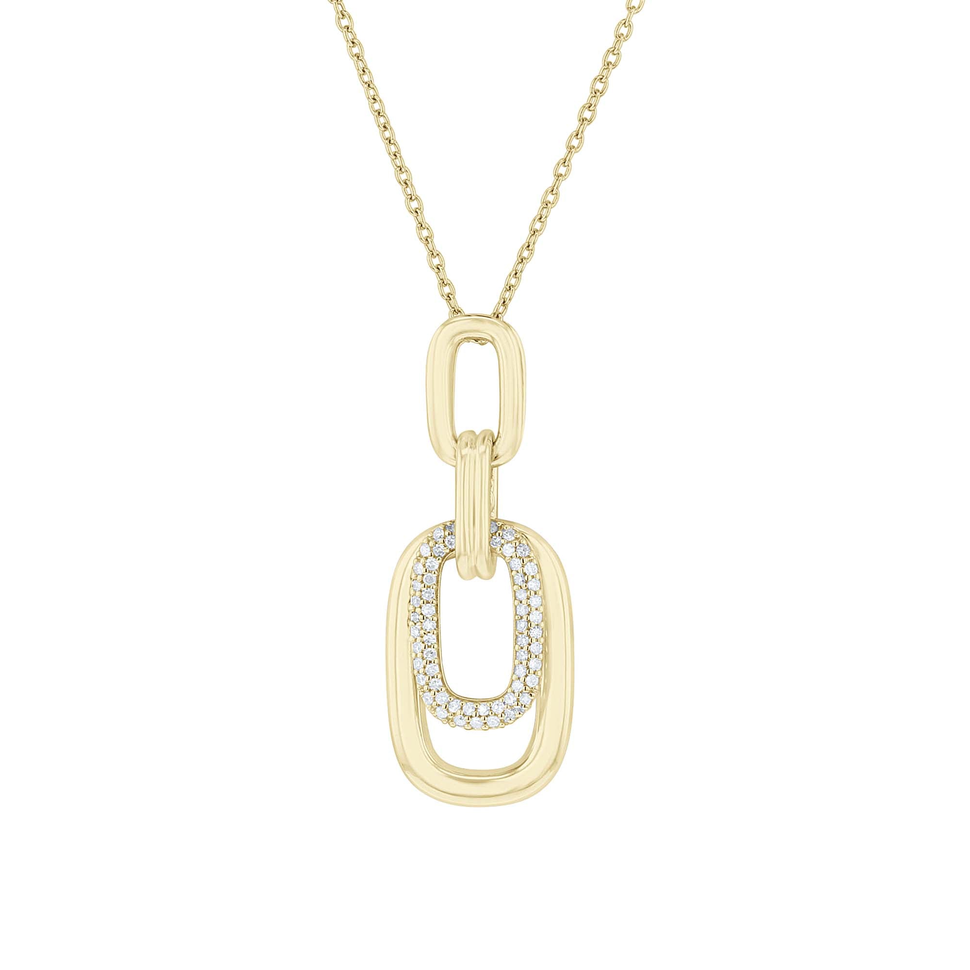 Silver Link Diamond Necklace