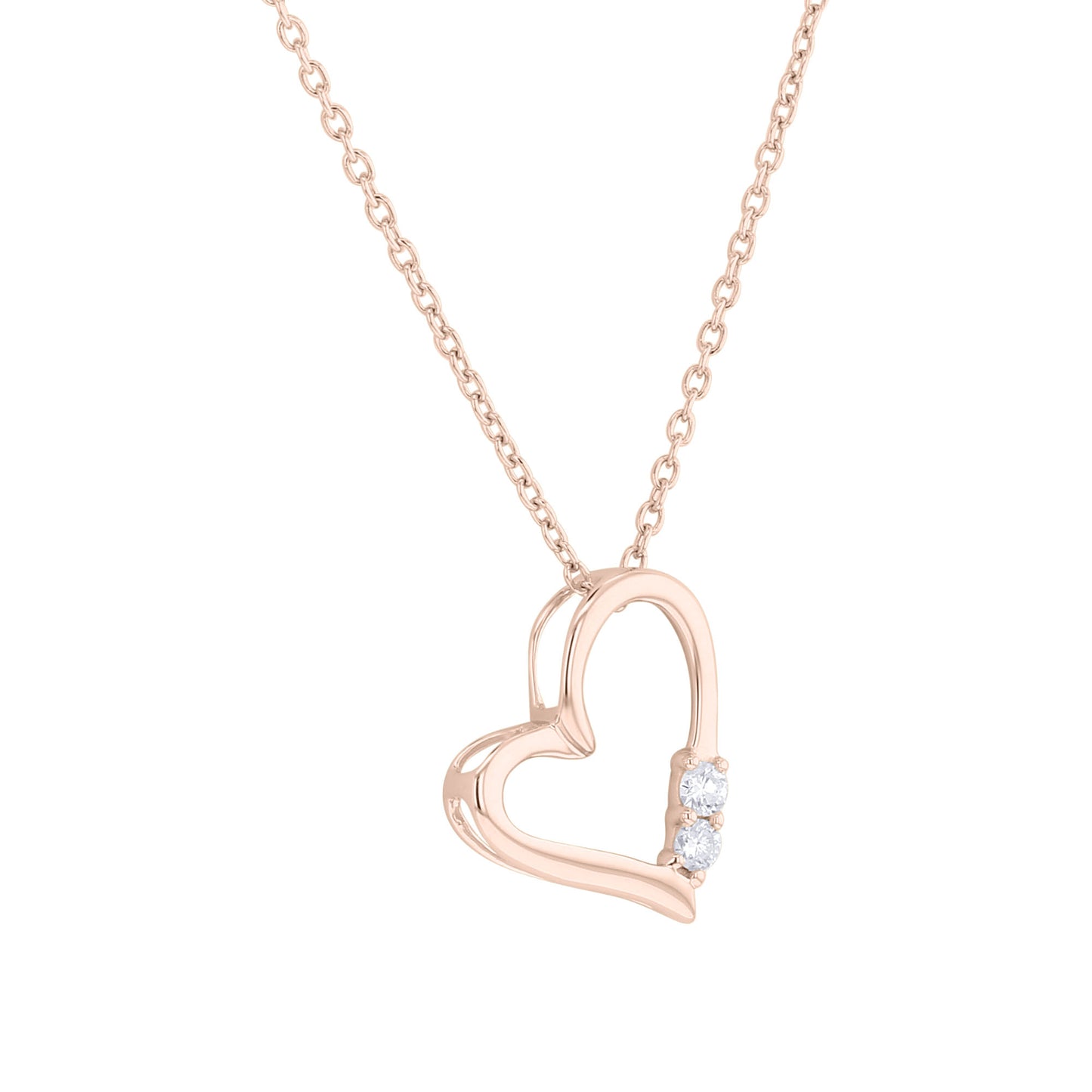 Two of Hearts Diamond Necklace