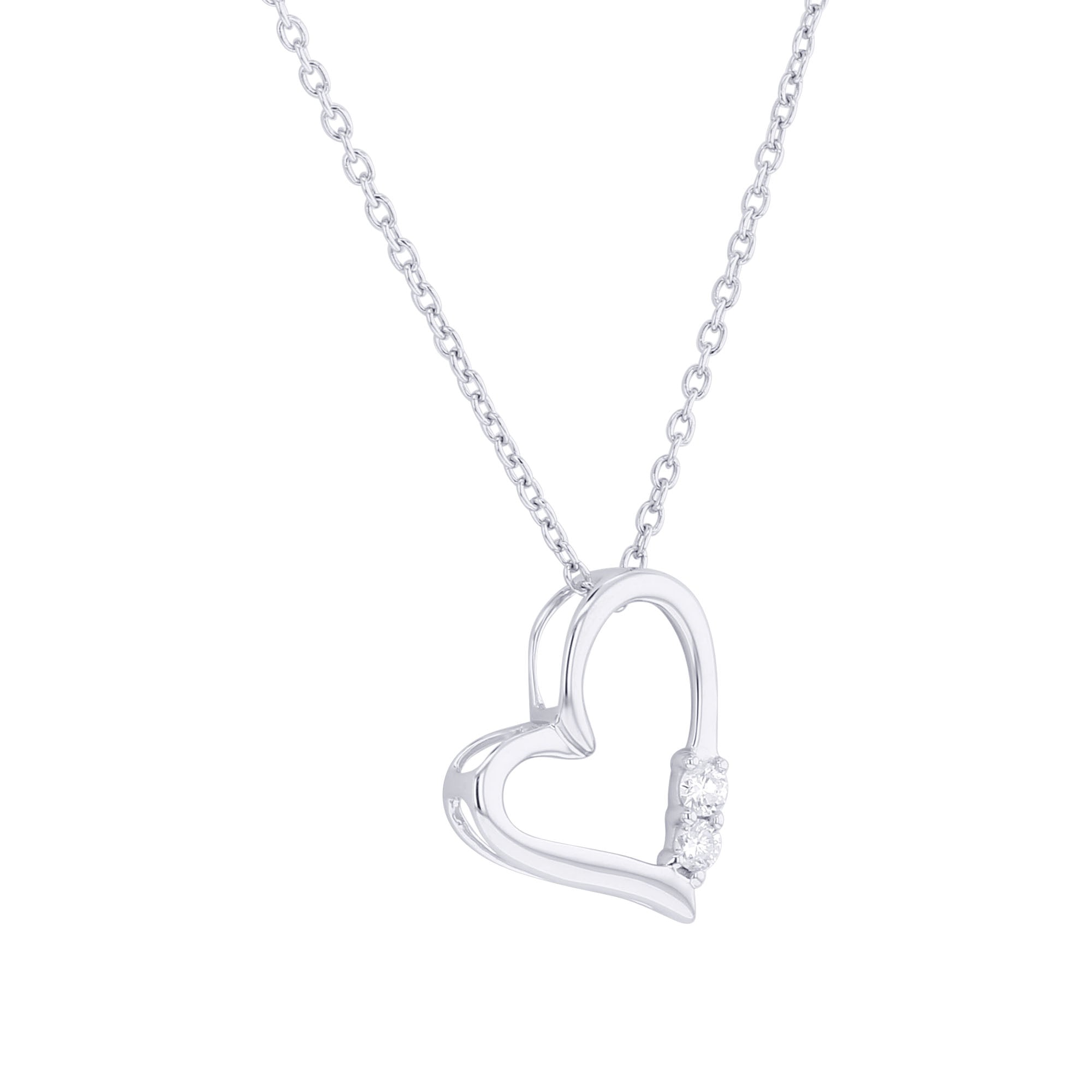 Two of Hearts Diamond Necklace