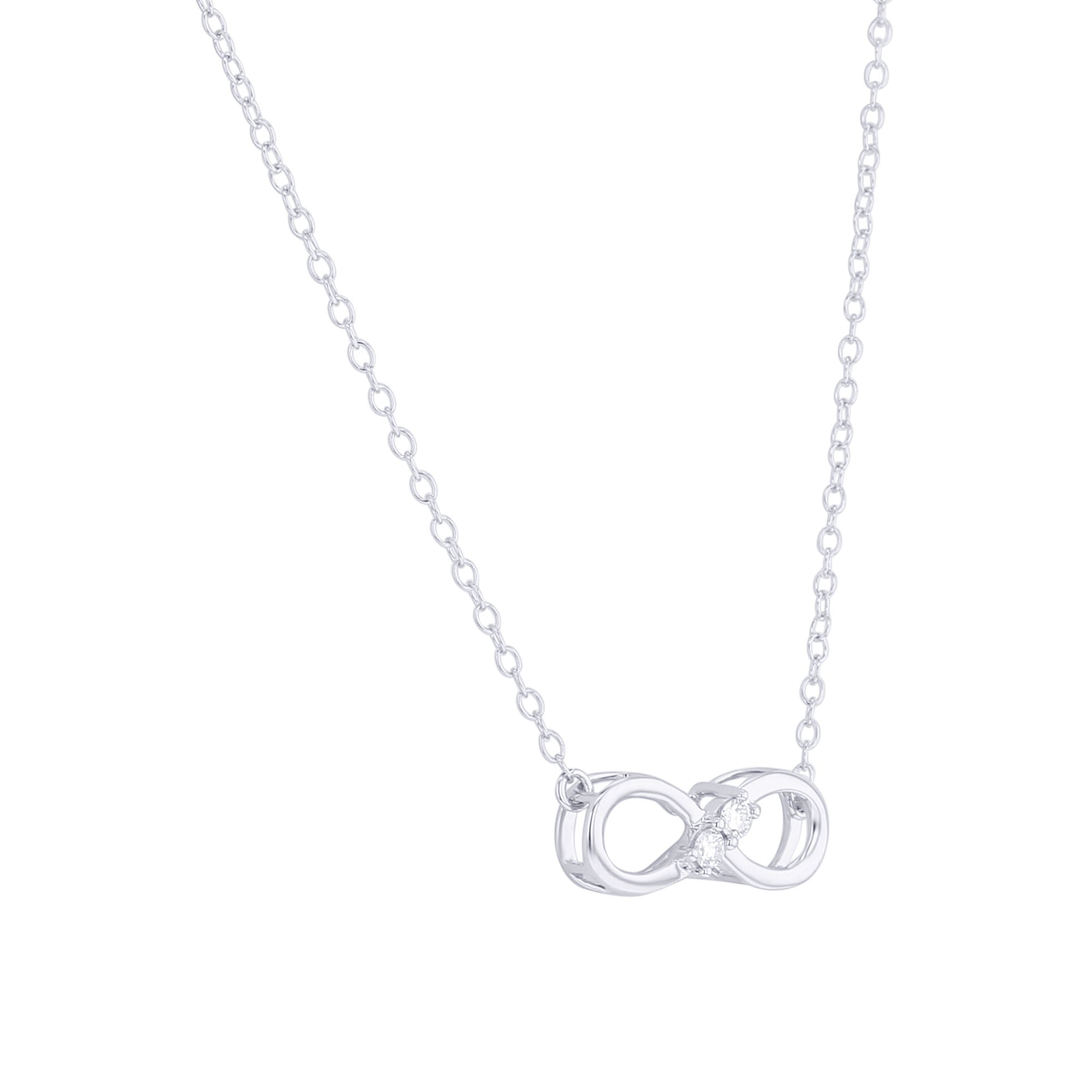 Silver Always & Forever Infinity Diamond Necklace