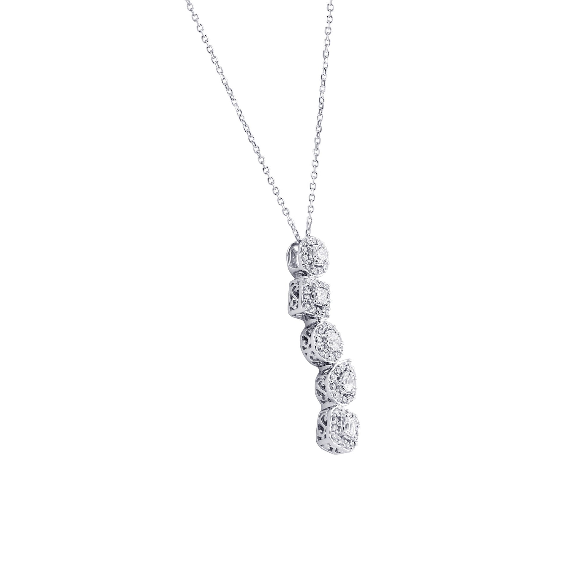 Fancy Cascade Diamond Drop Necklace