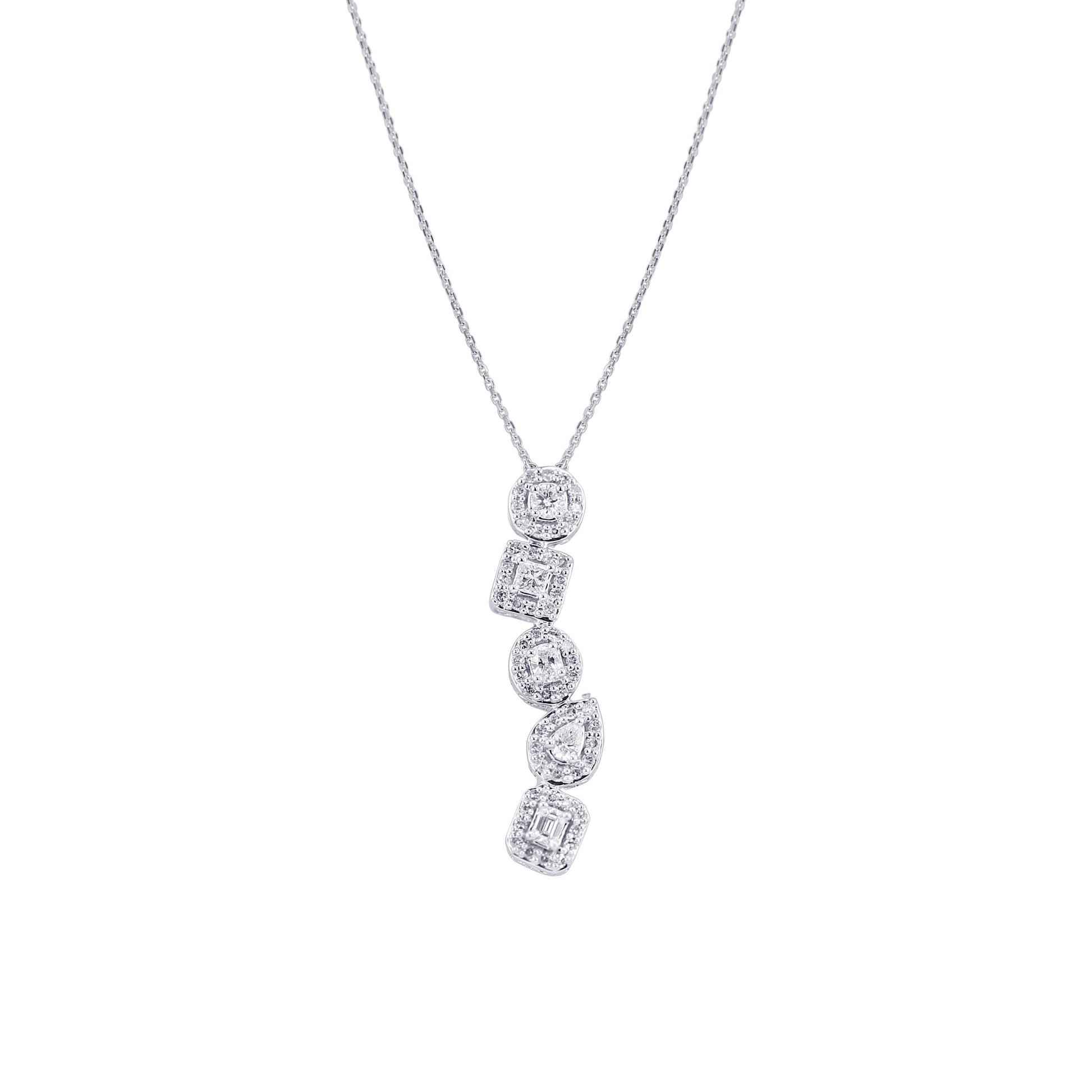 Fancy Cascade Diamond Drop Necklace