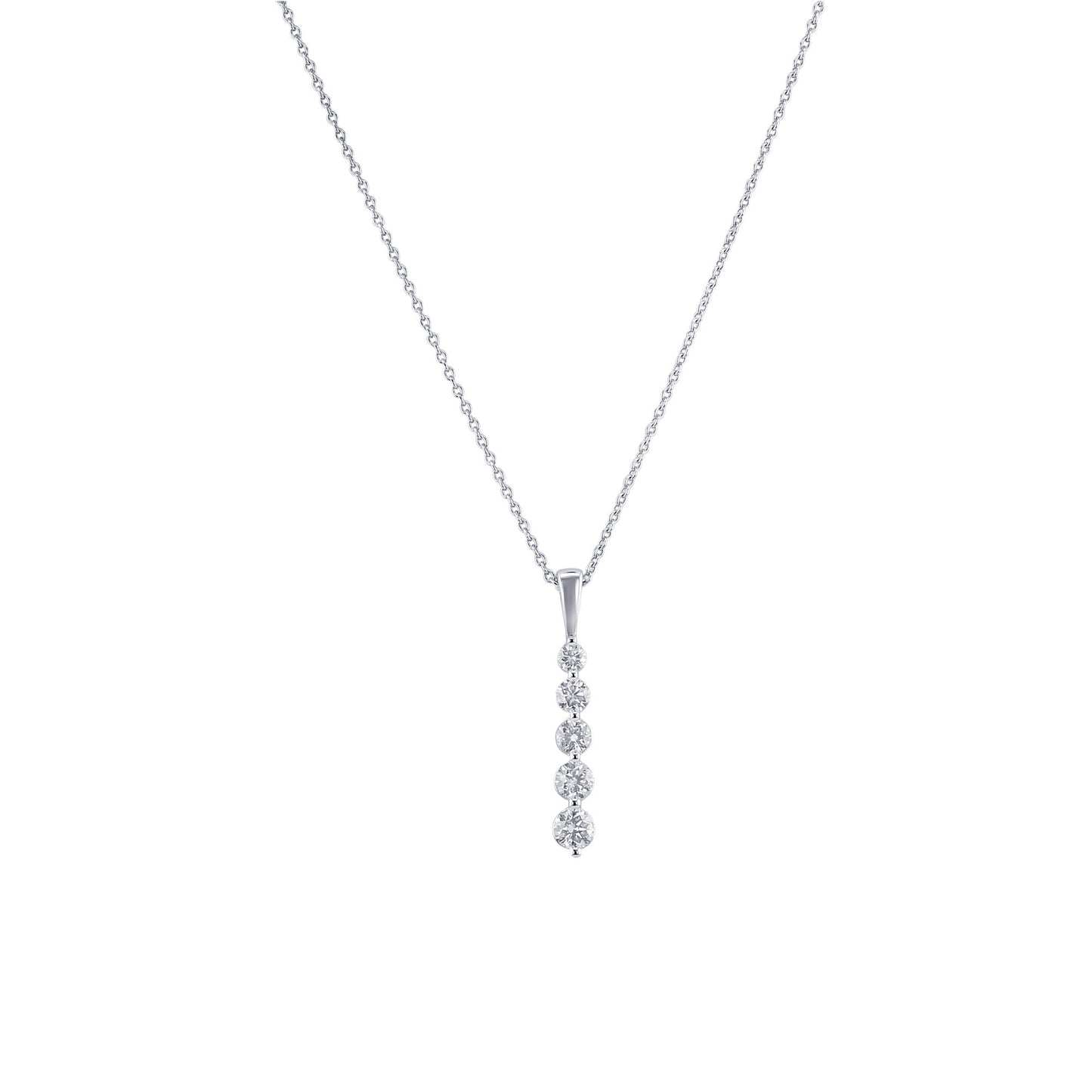 Journey Five Stone Diamond Necklace 1/2ct