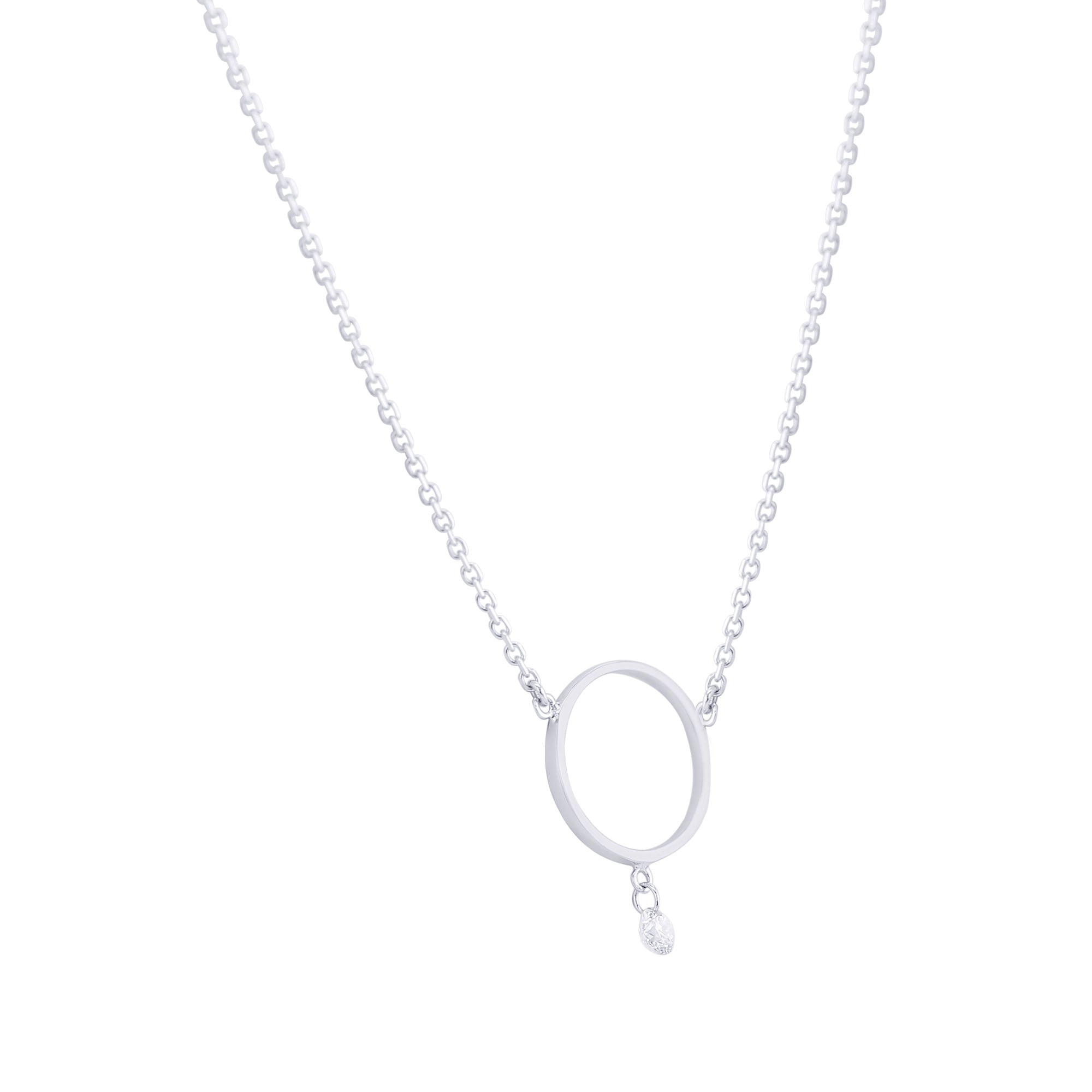 Circle Diamond Dazzle Necklace
