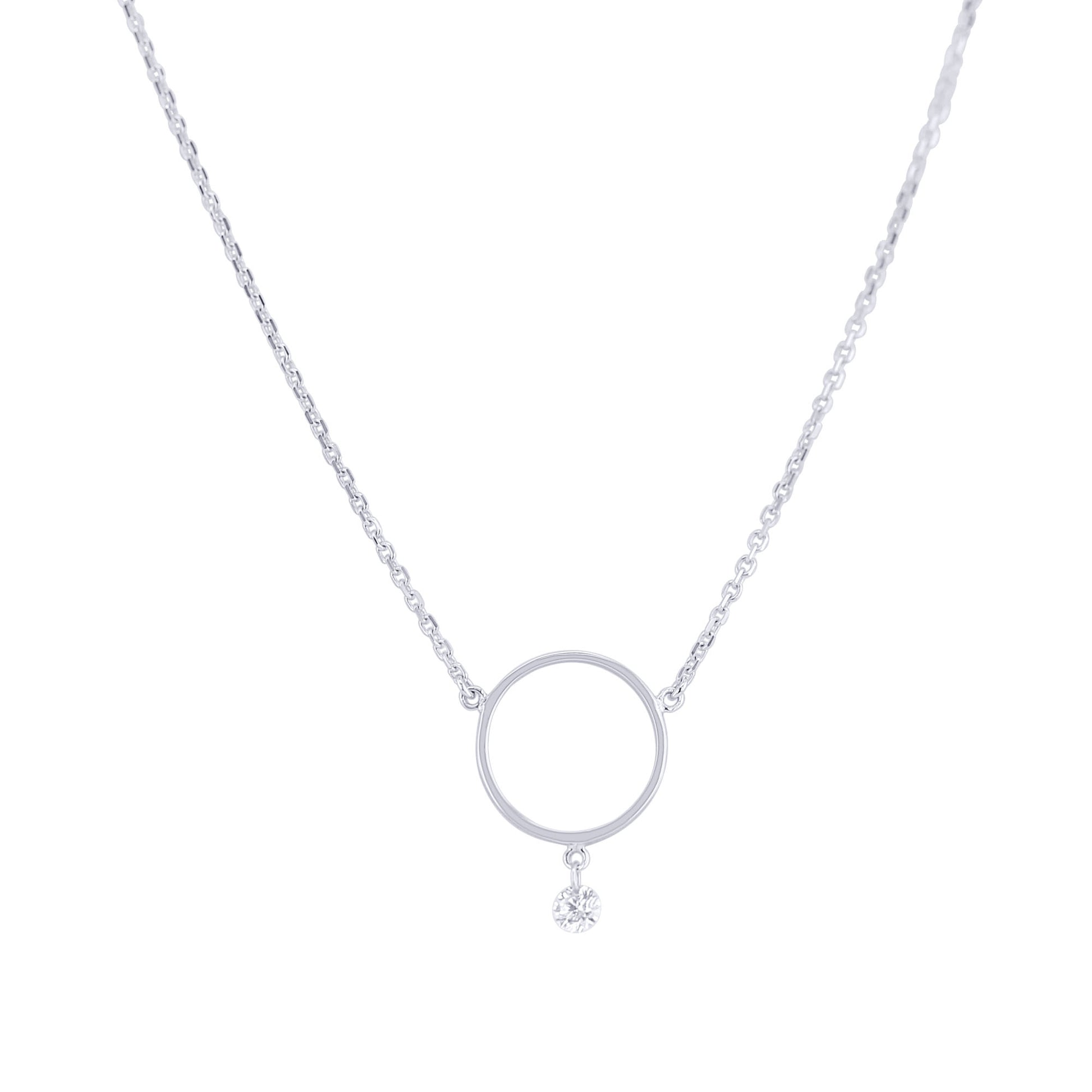 Circle Diamond Dazzle Necklace