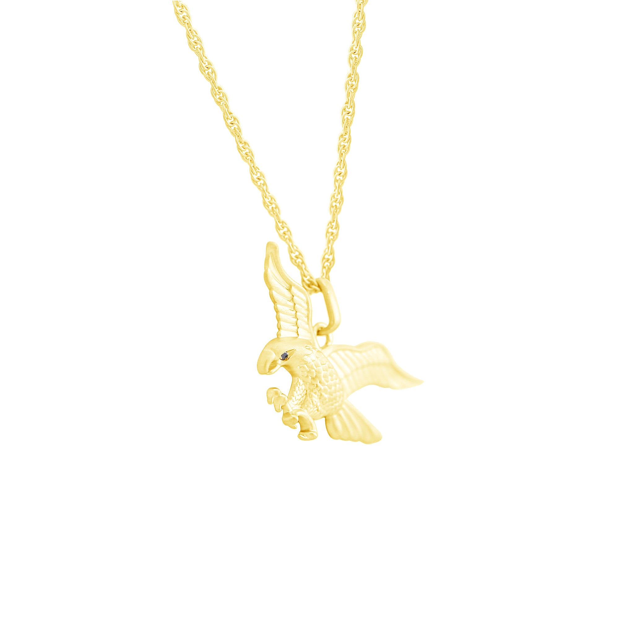 Silver Soaring Eagle Black Diamond Necklace – Steven Singer