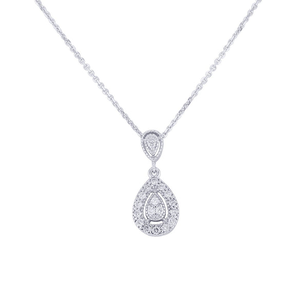 ネックレス・ペンダント MORELLATO 5701 2POINTS DIAMOND TEARDROP MOTIFS NECKRACE Silver Serenity Diamond Drop Necklace – Steven Singer Jewelers