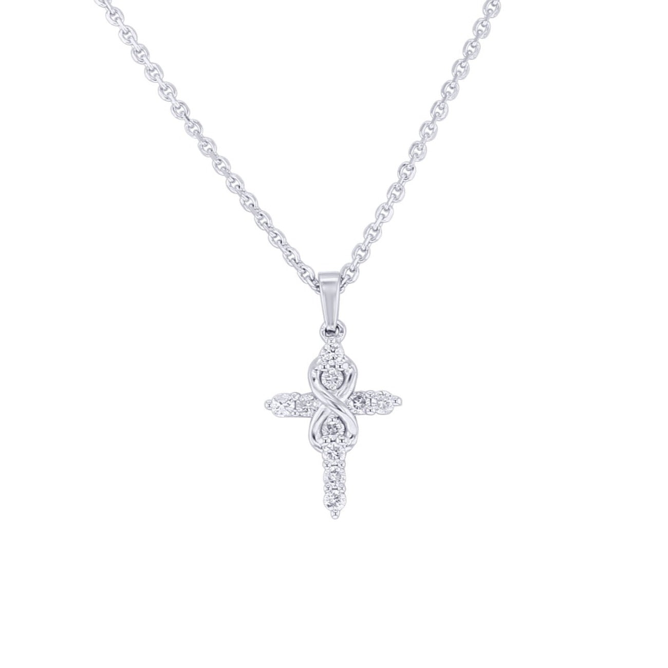 Silver Eternal Faith Diamond Necklace
