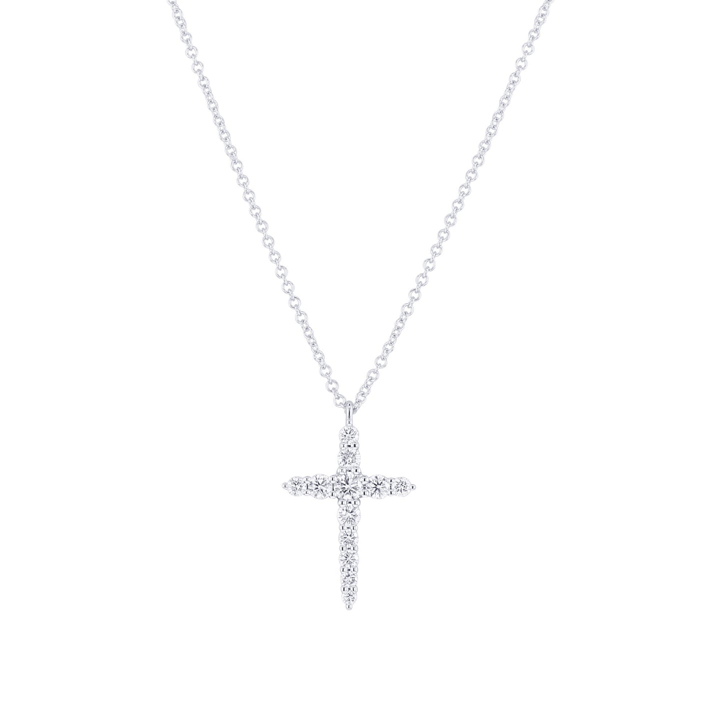 Divine Radiance Diamond Cross Necklace