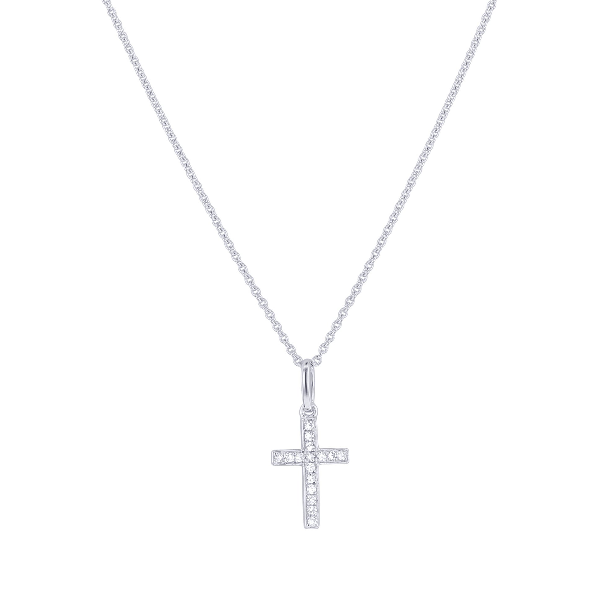 Delicate Diamond Cross Necklace