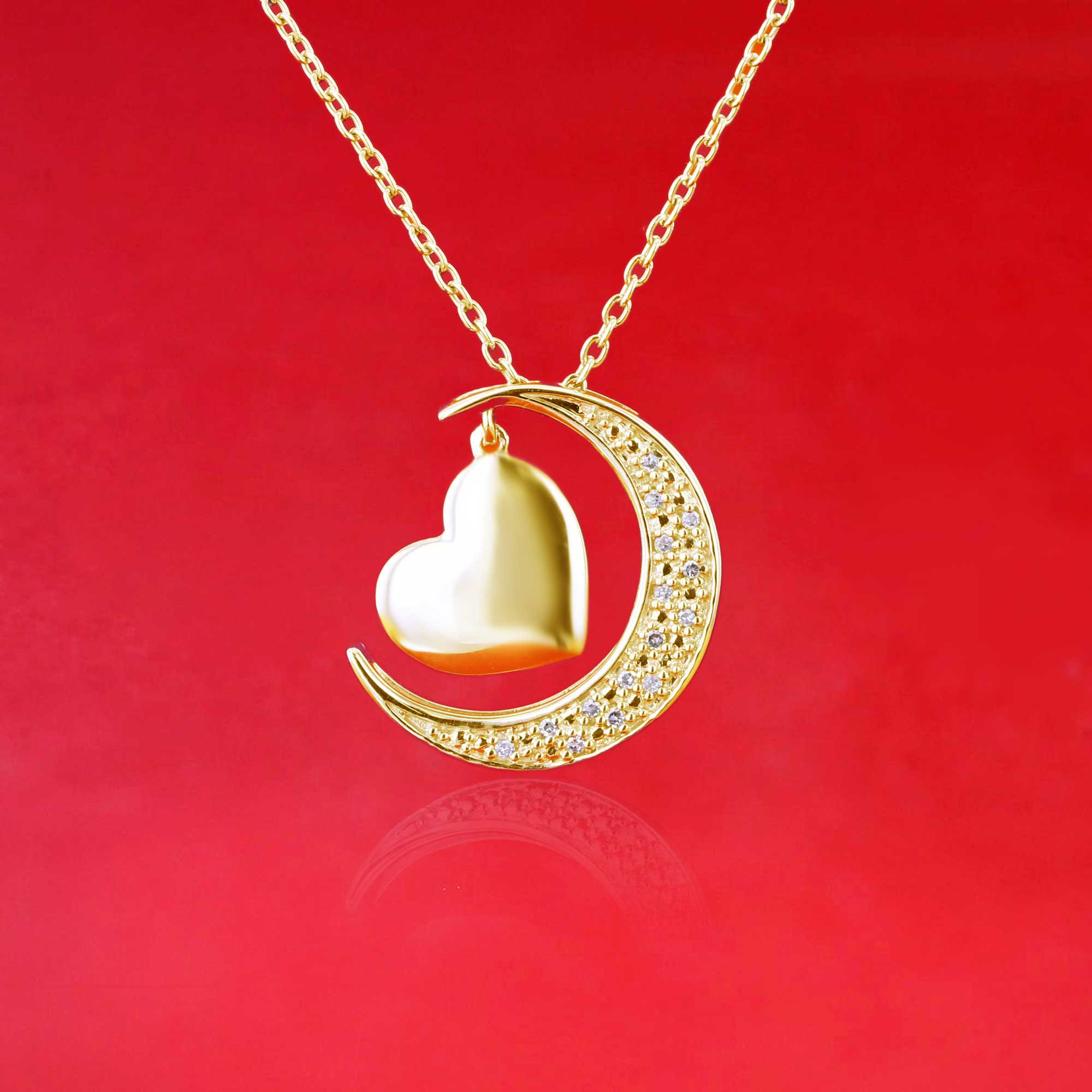 Moon and Back Diamond Necklace – Steven Singer Jewelers