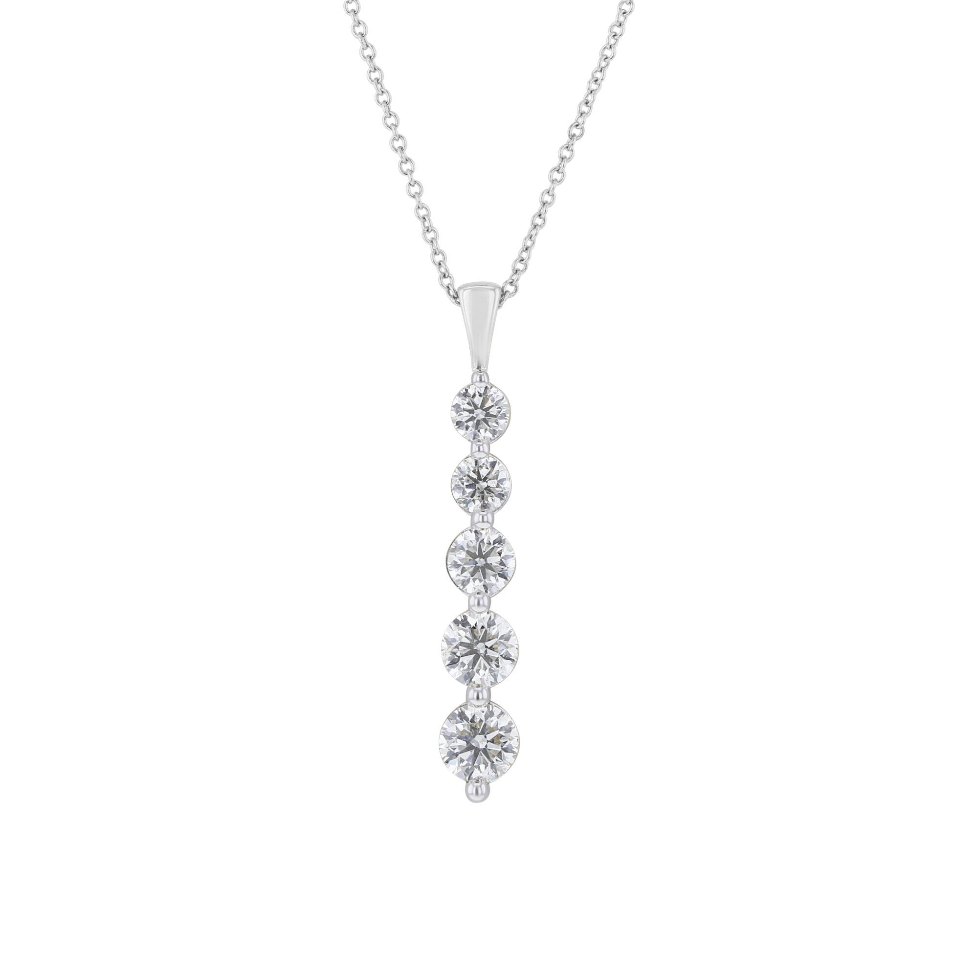 Journey Five Stone Diamond Necklace 1 1 2ct Steven Singer Jewelers