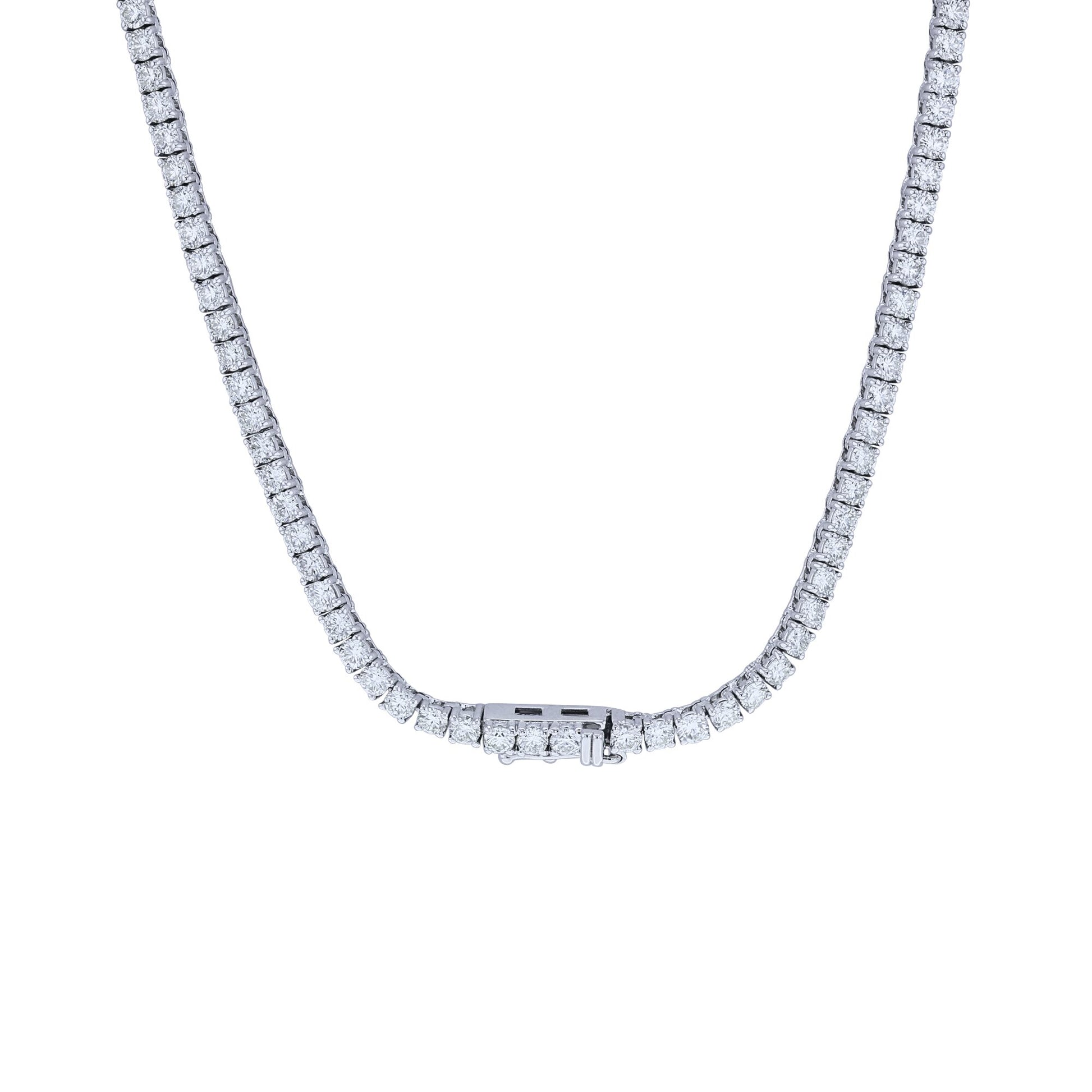 Divinely Classic Diamond Tennis Necklace 11ct