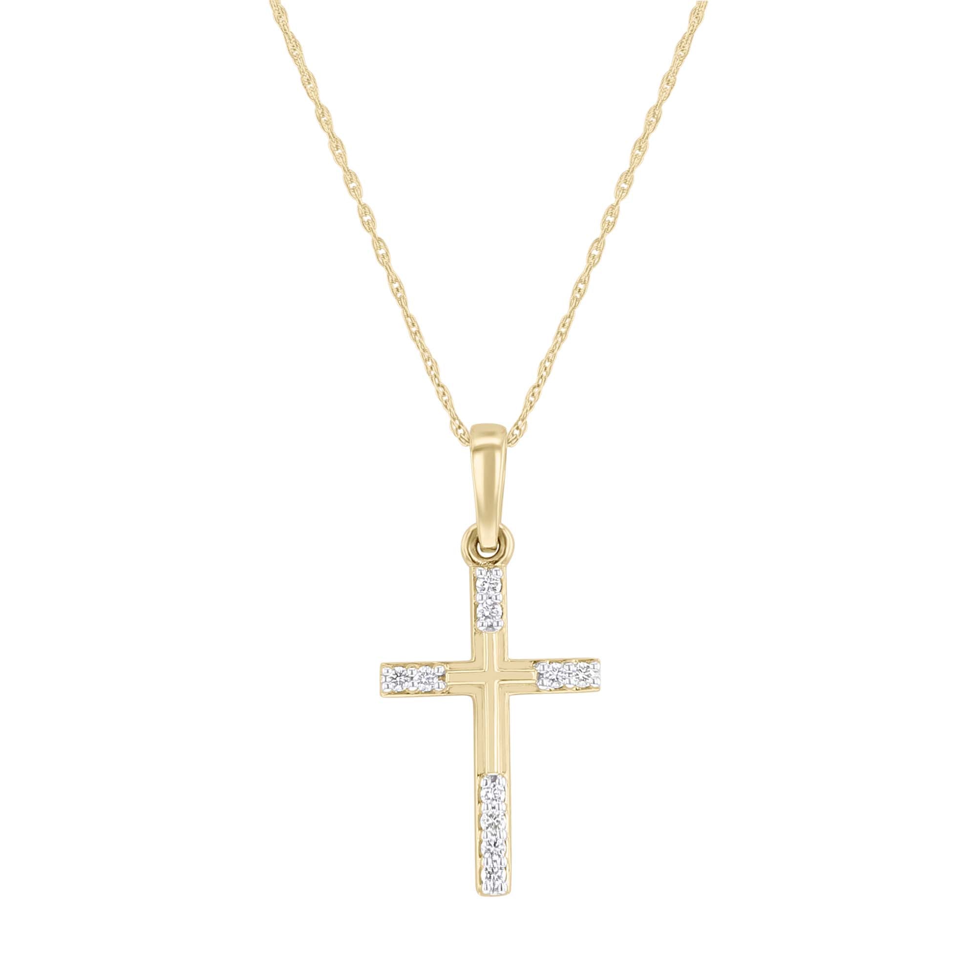 Risen Cross Diamond Necklace