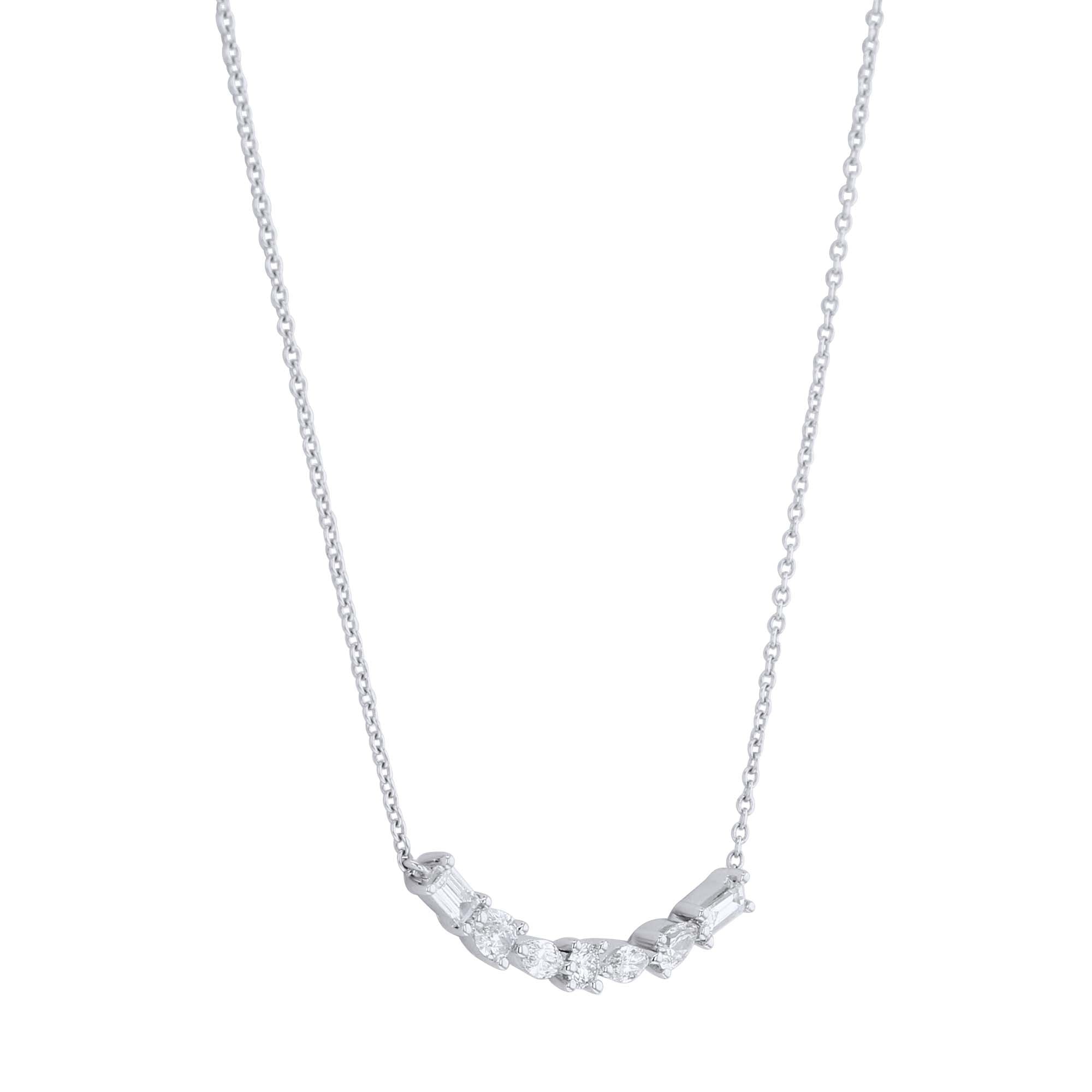 Diamond Medley Curve Necklace