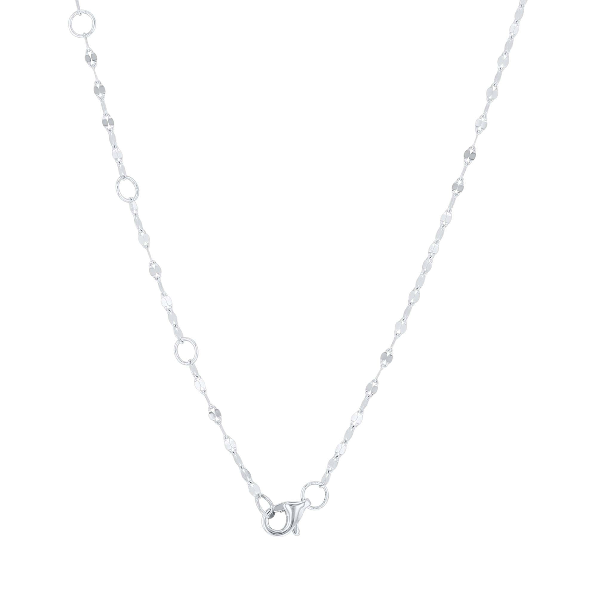 Bezel Station Sparkle Chain Diamond Necklace