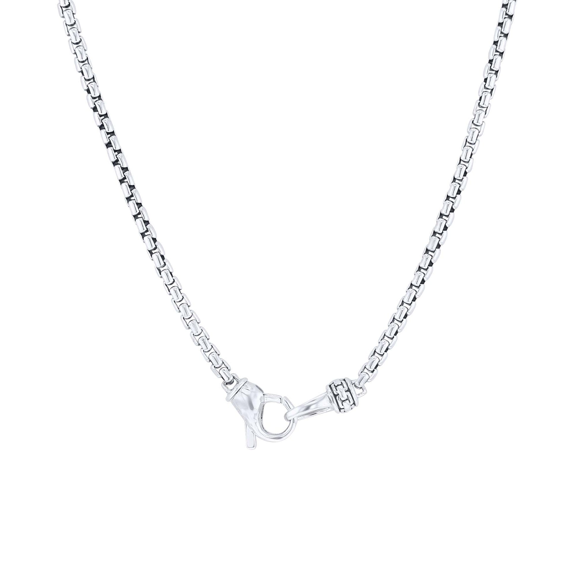 Silver Pershing Diamond Dog Tag Necklace