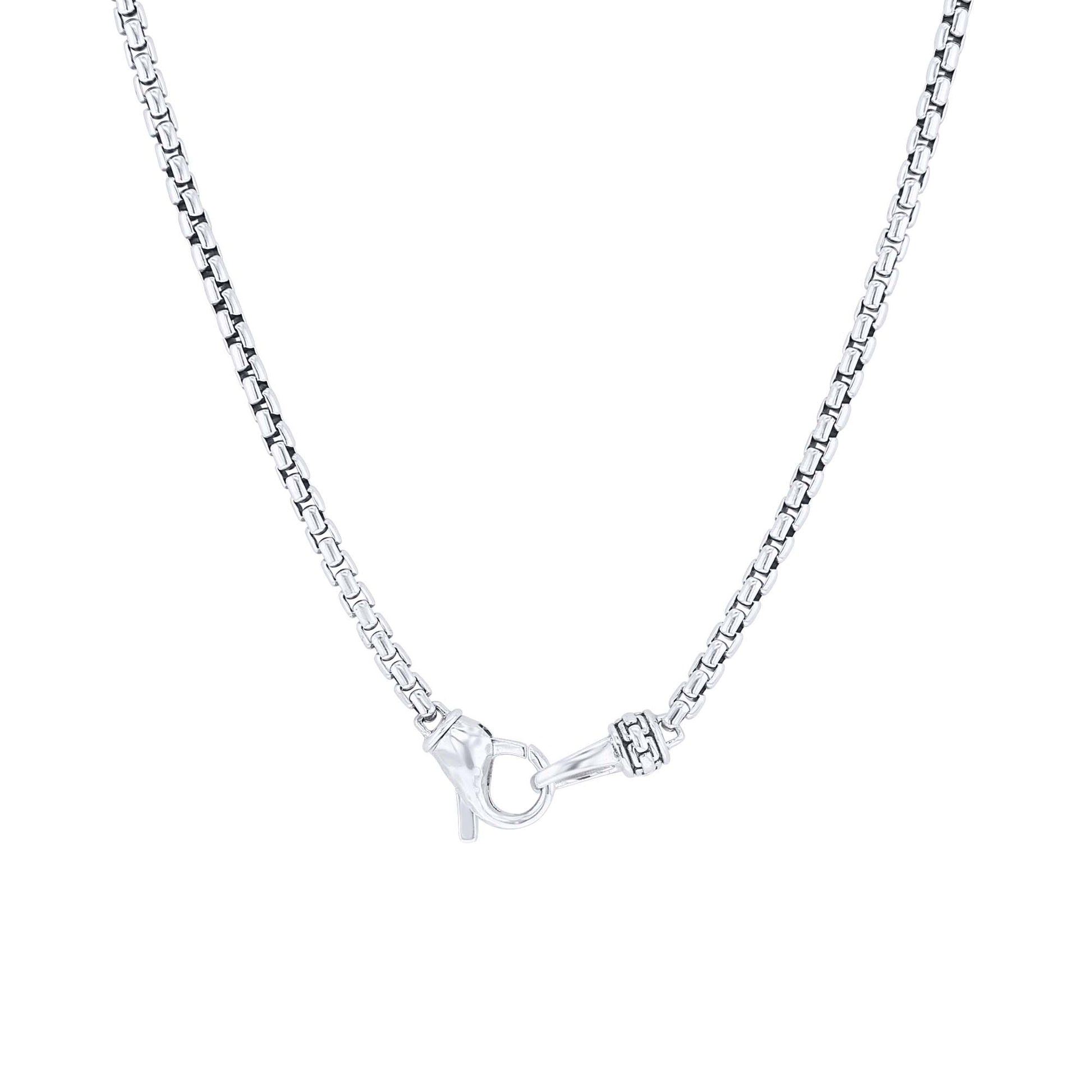 Silver Bradley Blue Lapis Dog Tag Necklace
