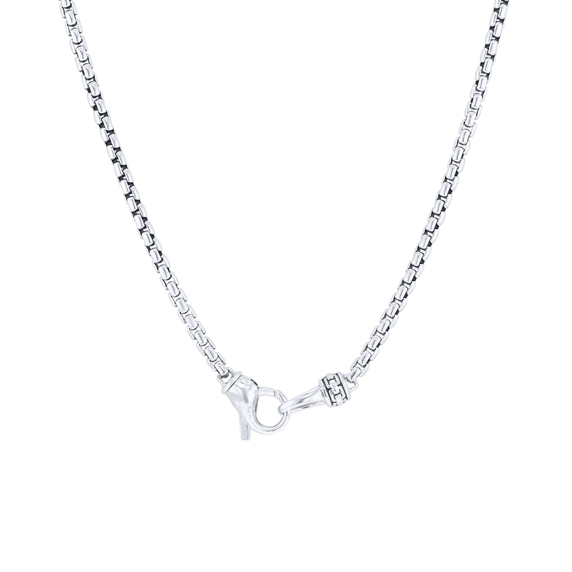 Silver Bradley Blue Lapis Dog Tag Necklace