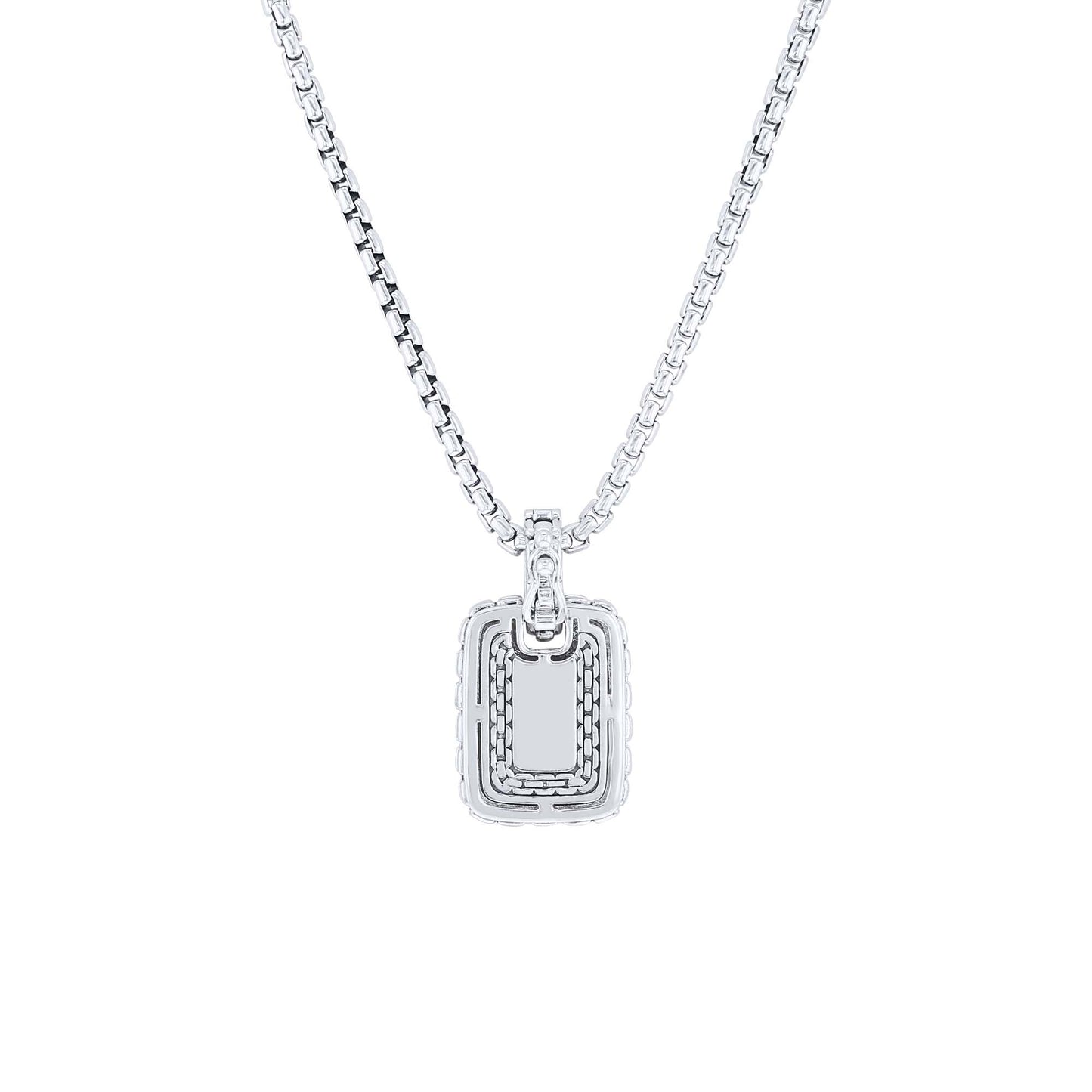 Silver Bradley Blue Lapis Dog Tag Necklace