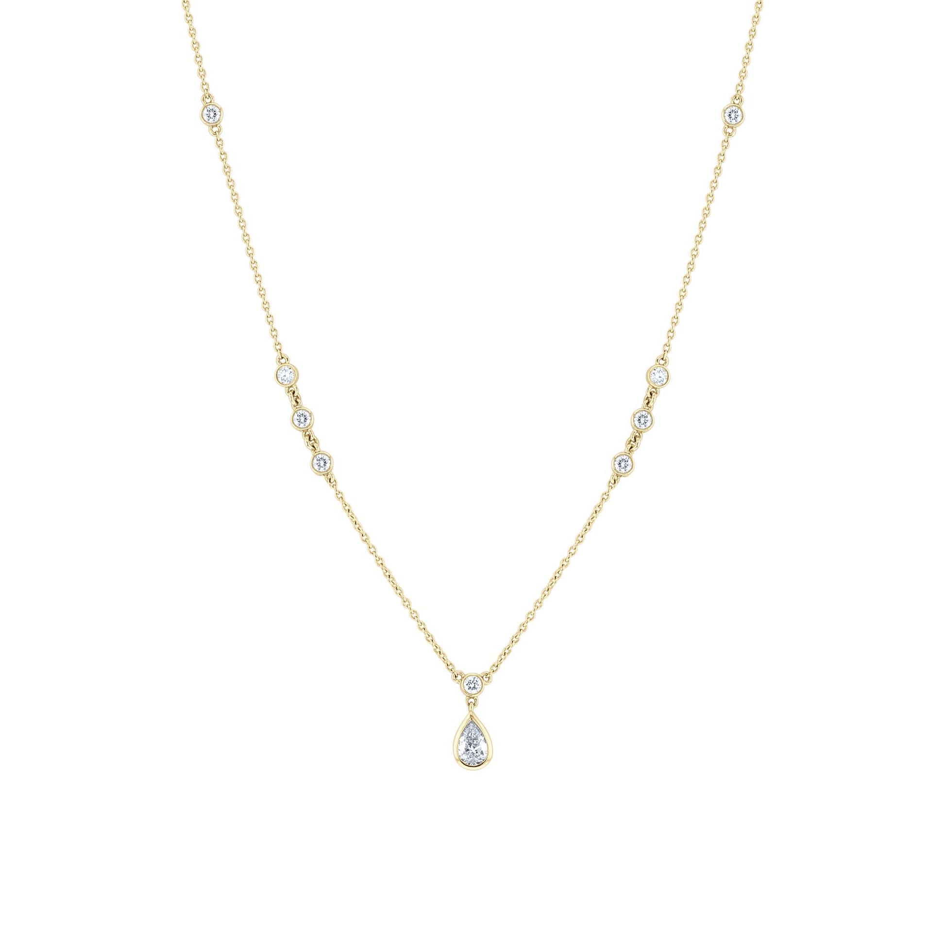 Eva Diamond Drop Necklace