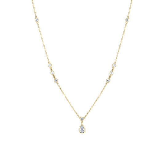 Eva Diamond Drop Necklace