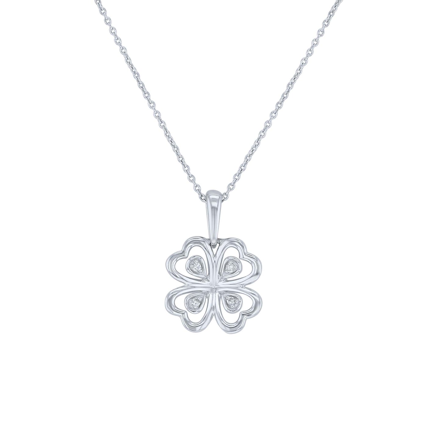 Silver Lucky in Love Diamond Necklace