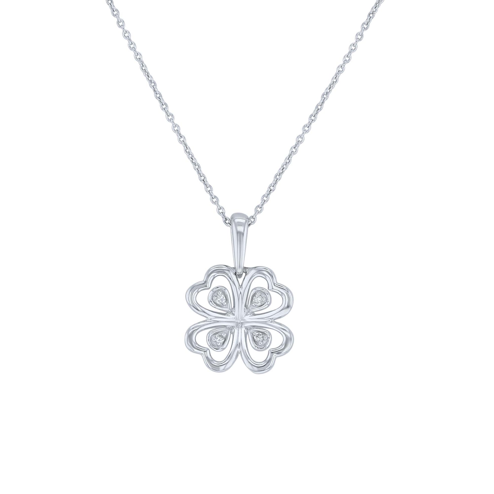 Silver Lucky in Love Diamond Necklace