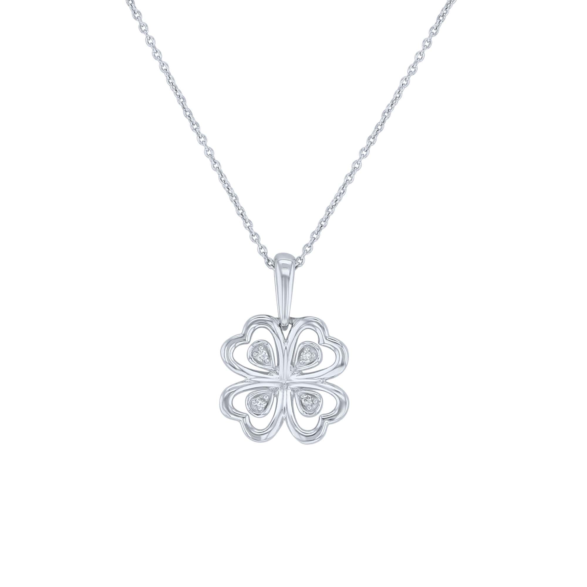 Silver Lucky in Love Diamond Necklace